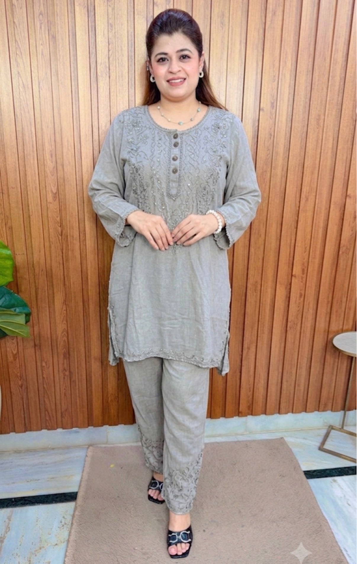 Sequence Marble Cotton Coord Set