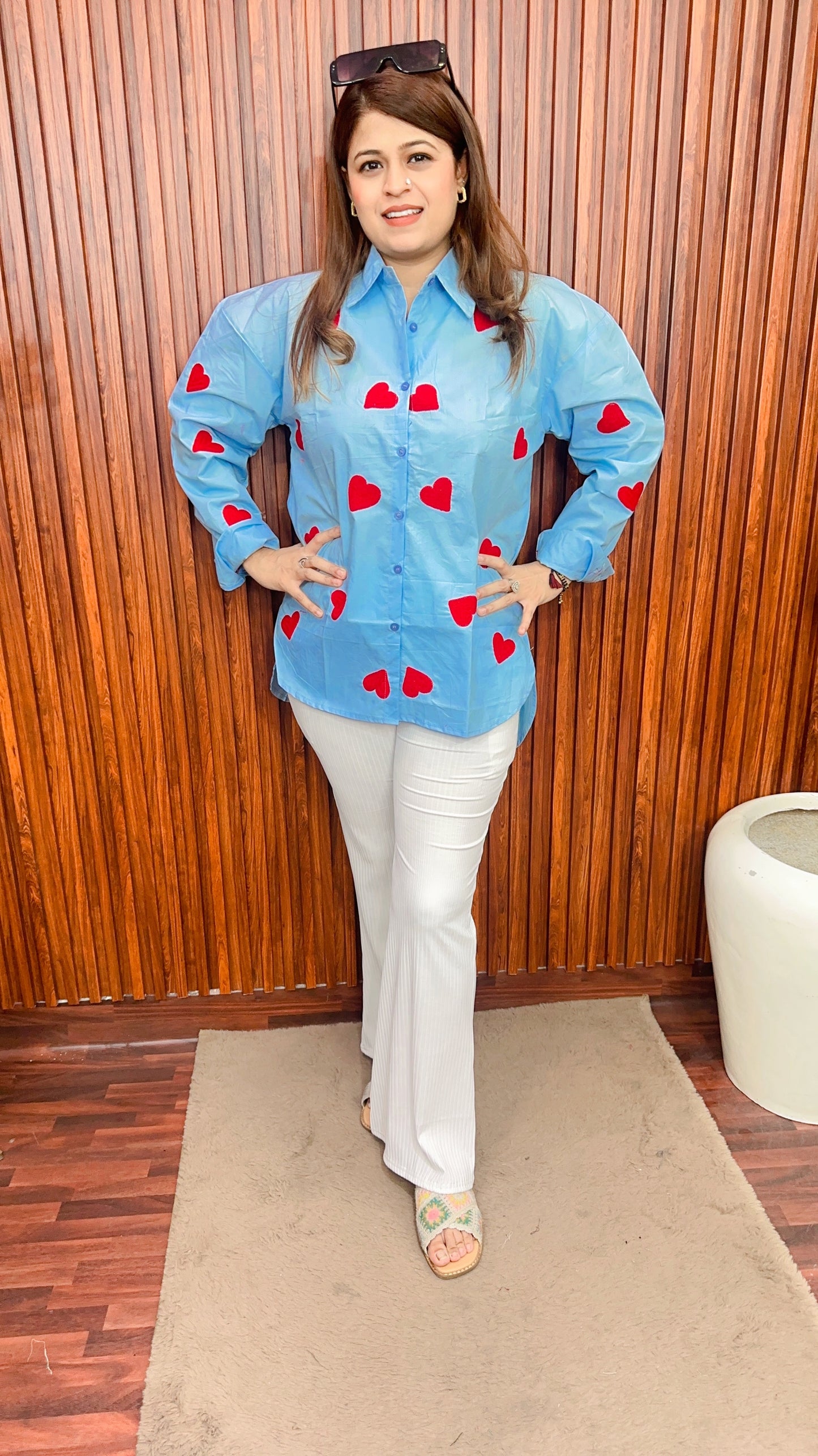 Heart ❤️ print Cotton shirt