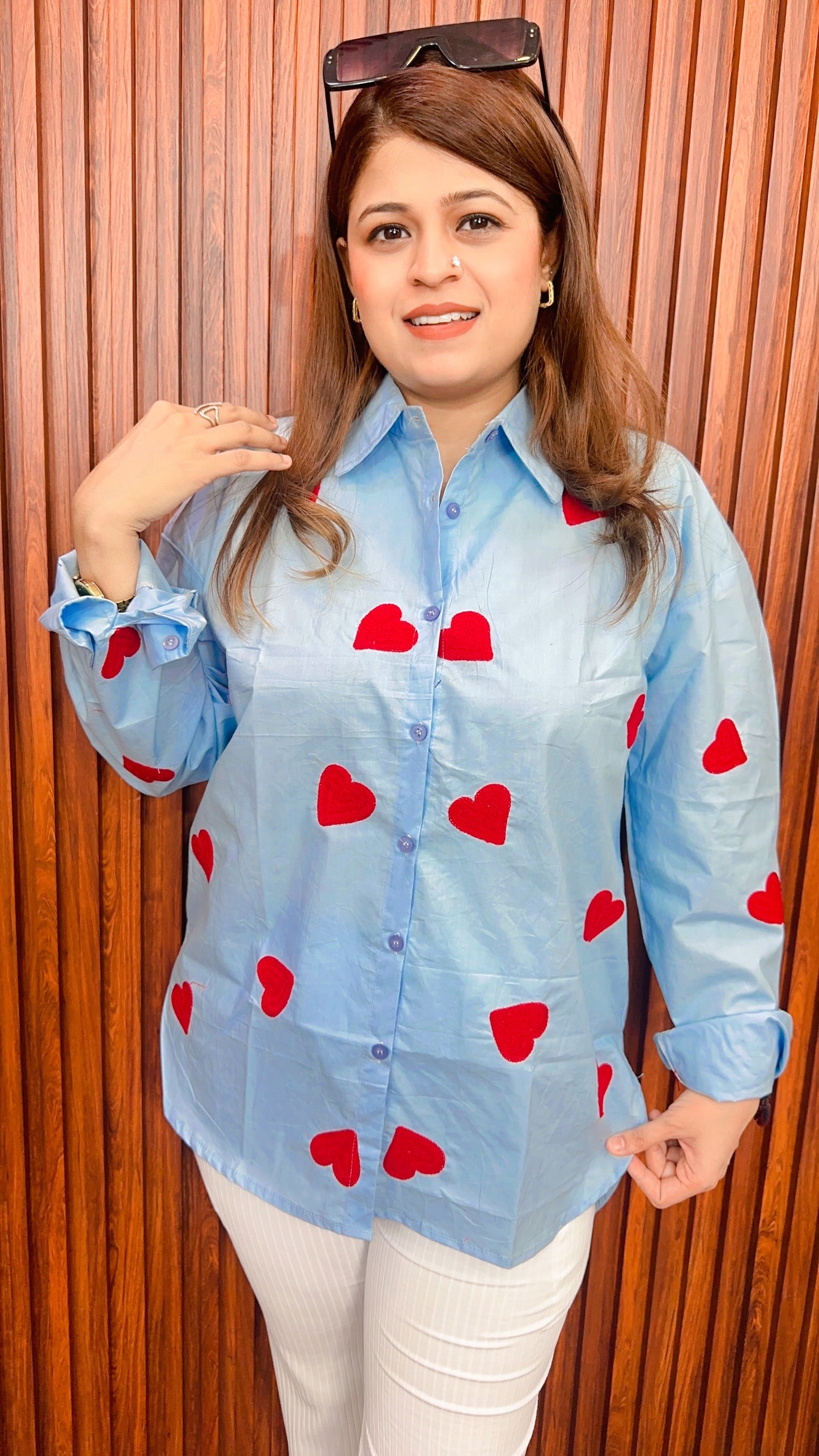 Heart ❤️ print Cotton shirt