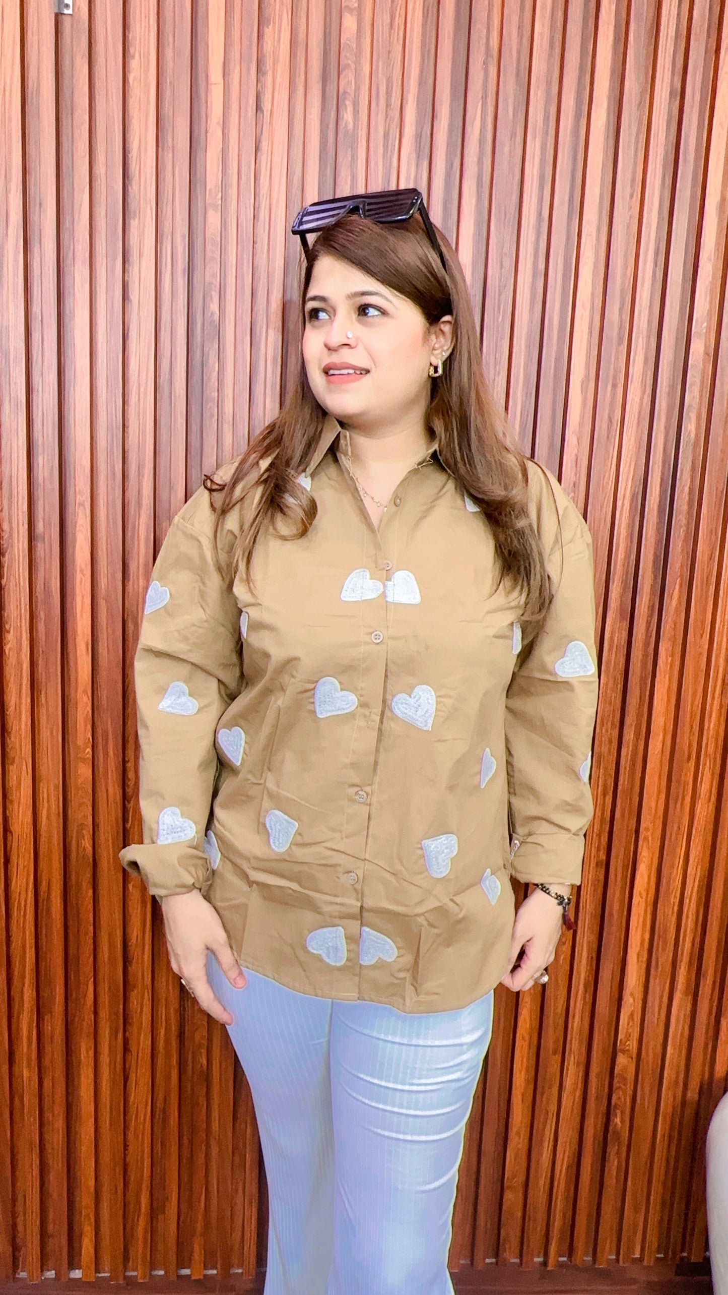 Heart ❤️ print Cotton shirt