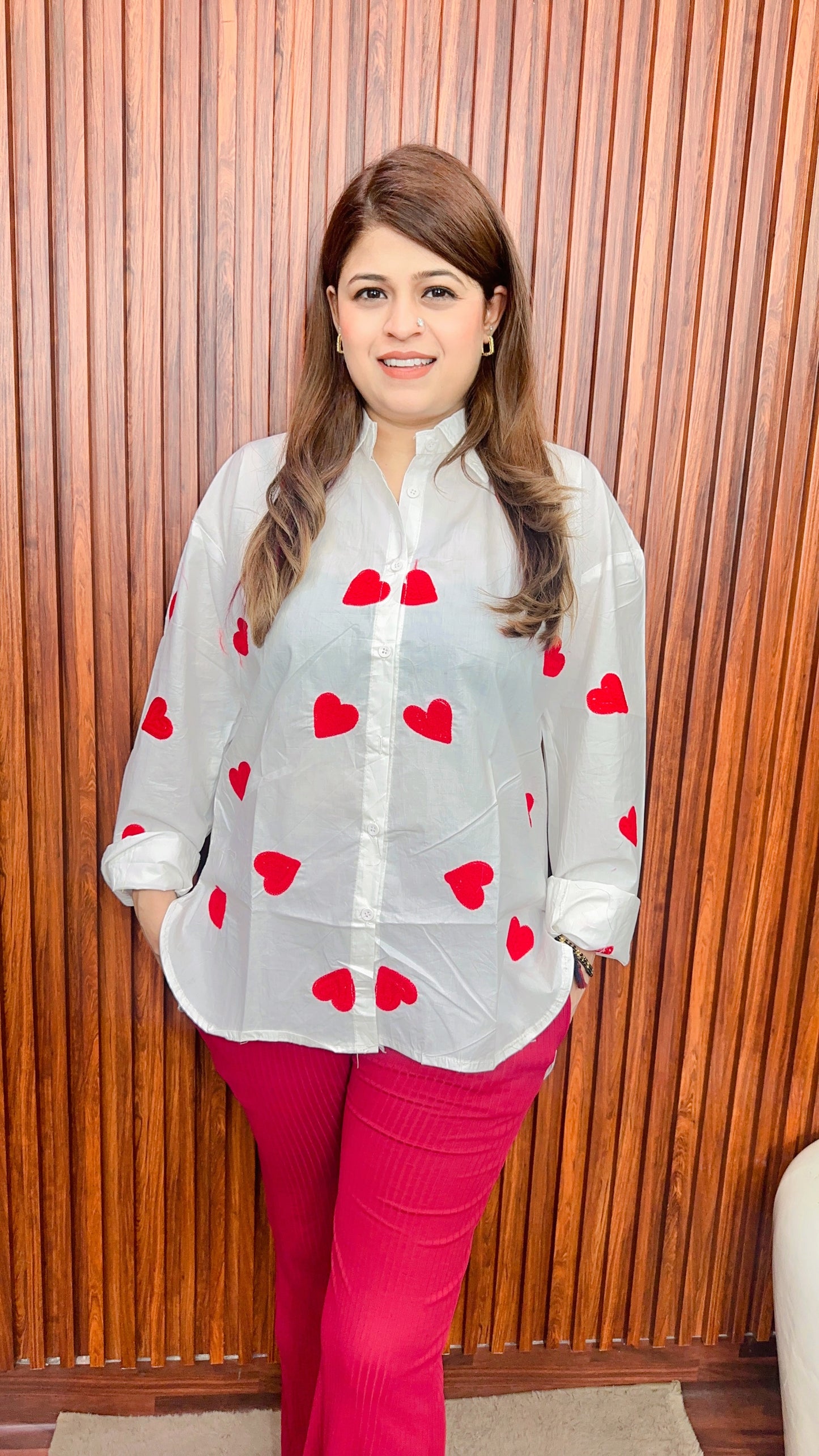 Heart ❤️ print Cotton shirt