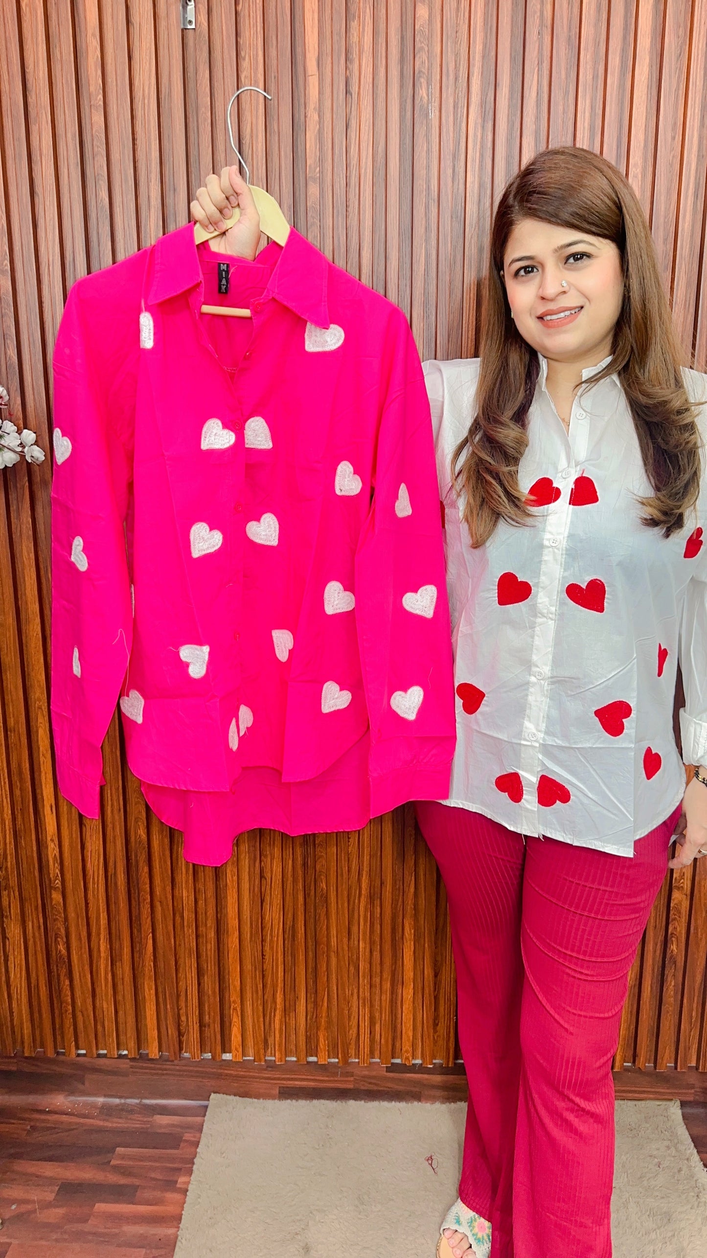 Heart ❤️ print Cotton shirt