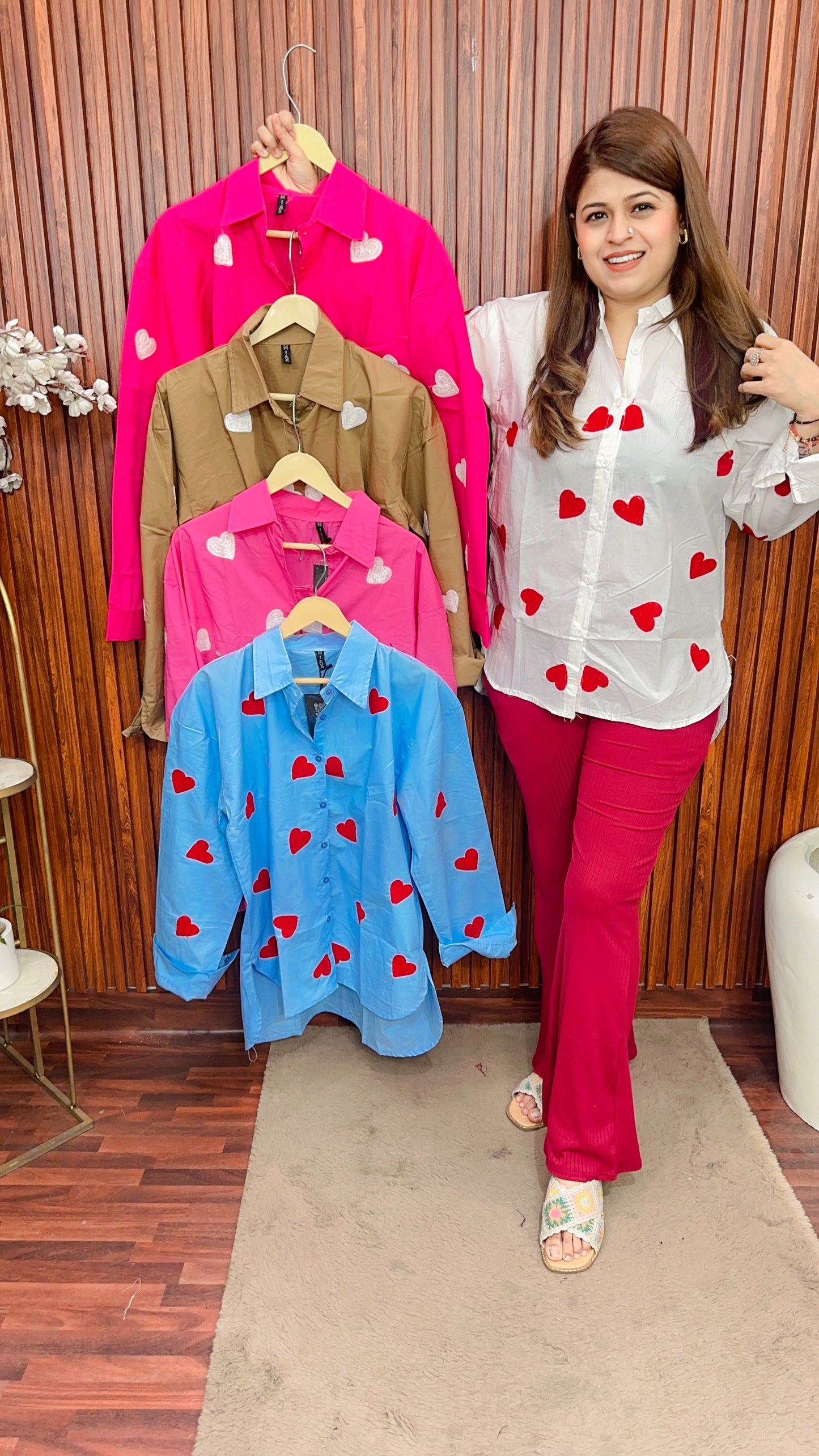 Heart ❤️ print Cotton shirt