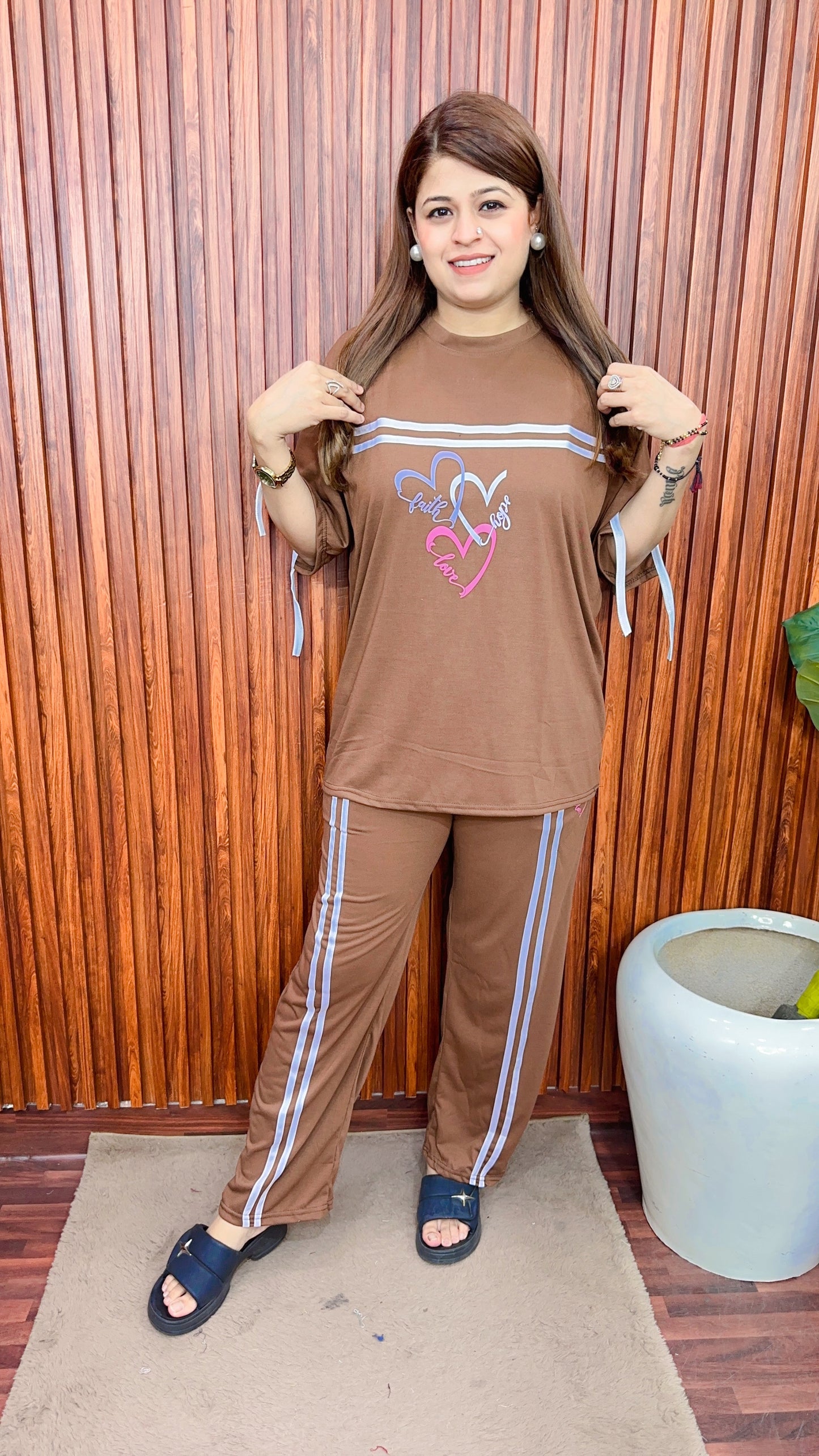 Faith Love π cotton Hosiery Night suit