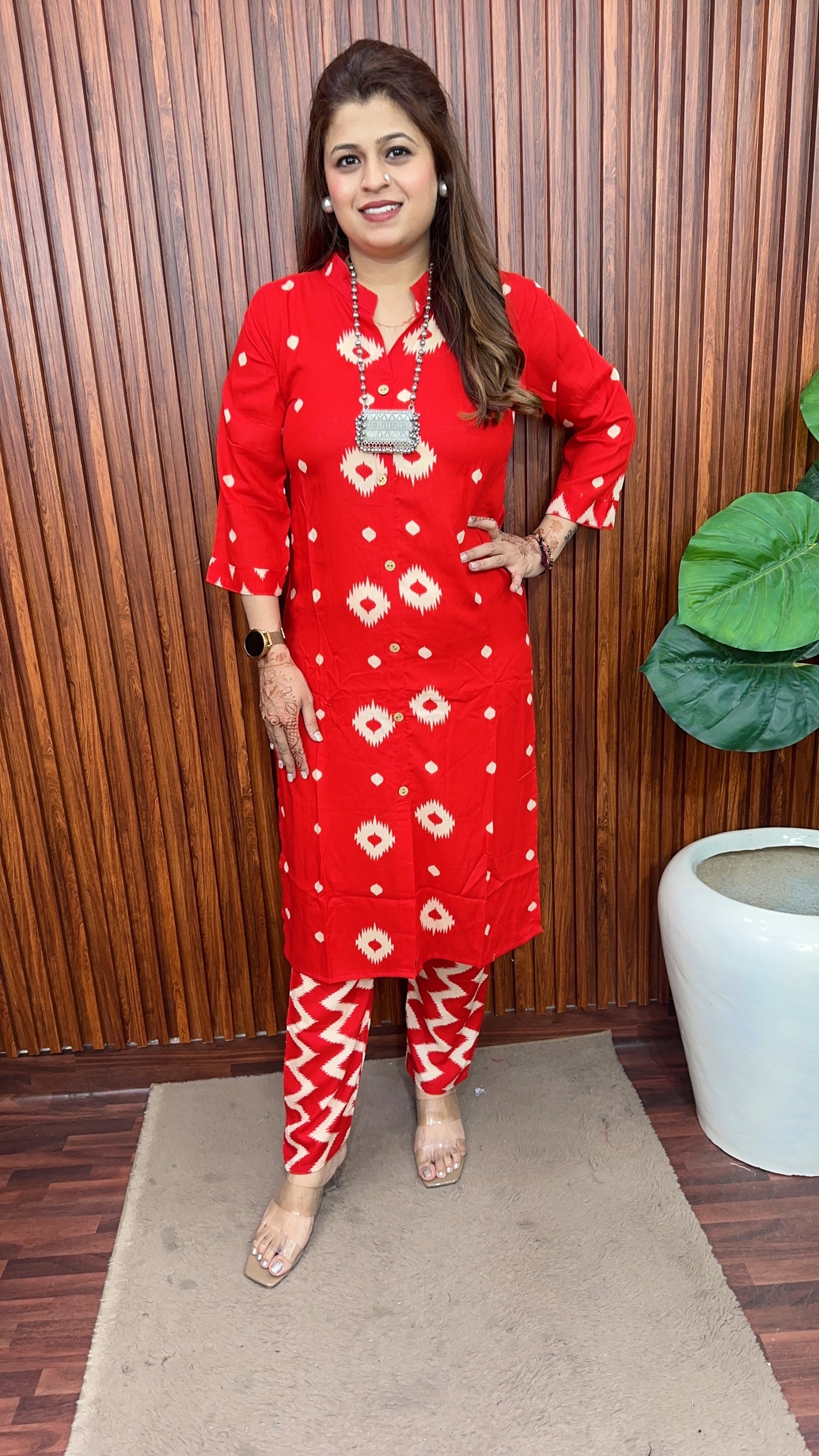 Straight Cotton Block Print Kurta Set