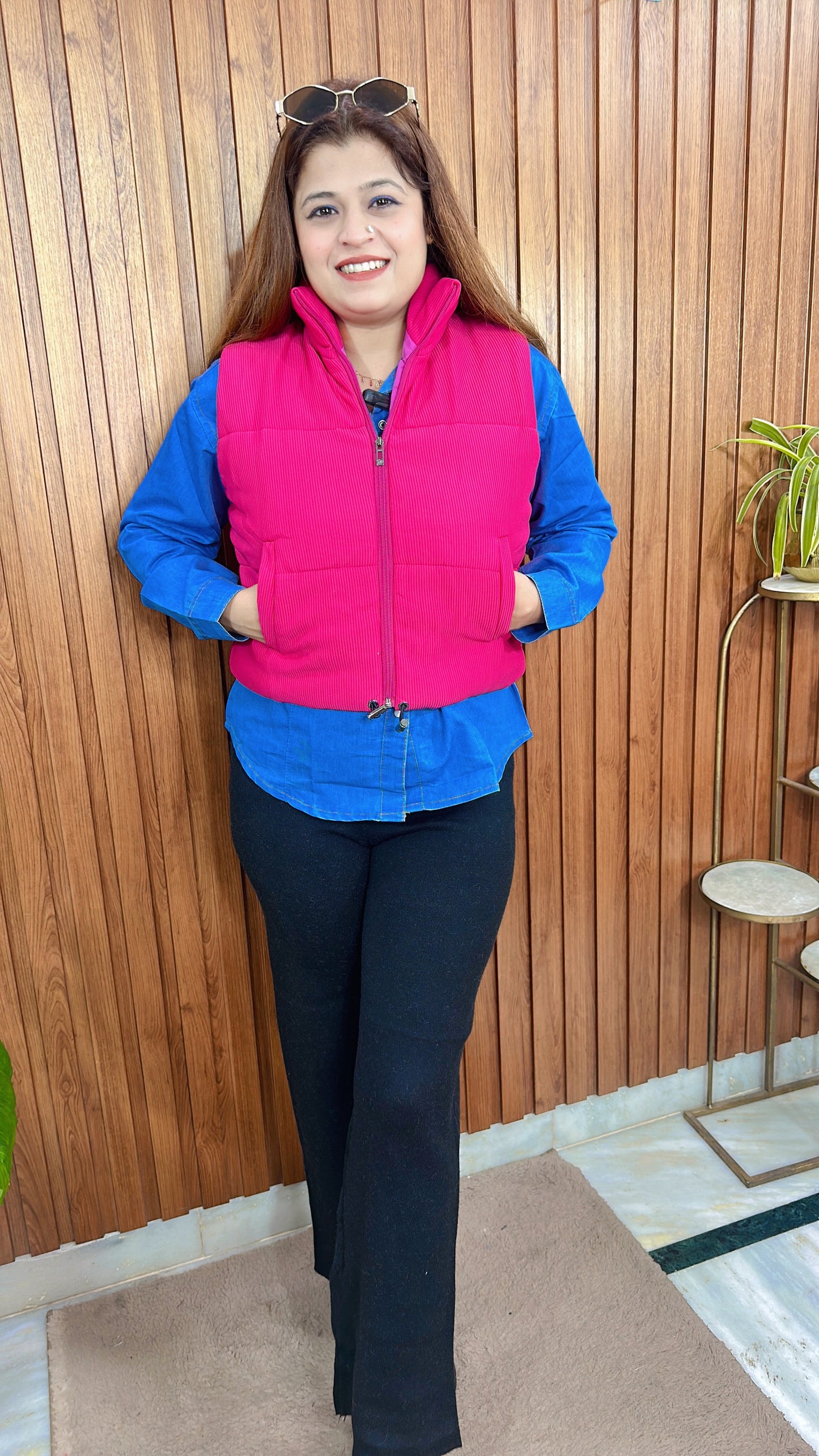 Cotrise Cut Sleeves Quilted winter Jacket