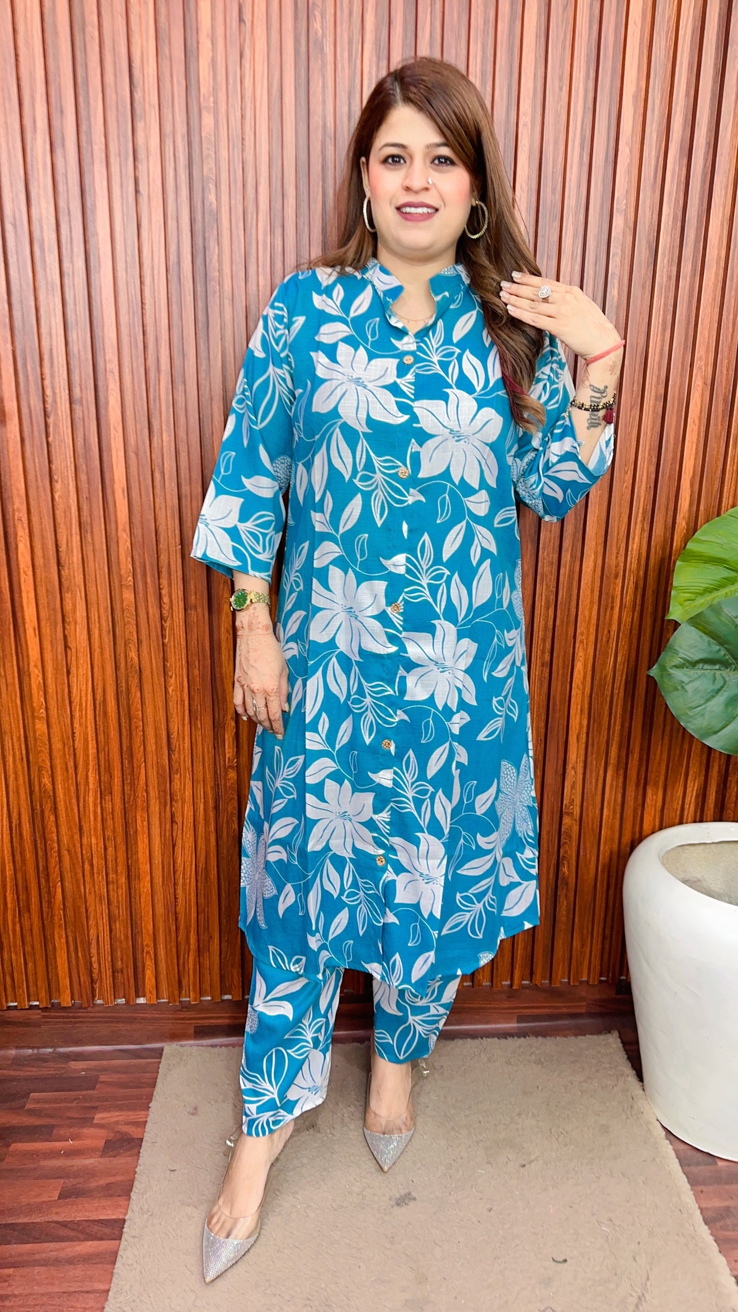 A line Pure cotton kurta set
