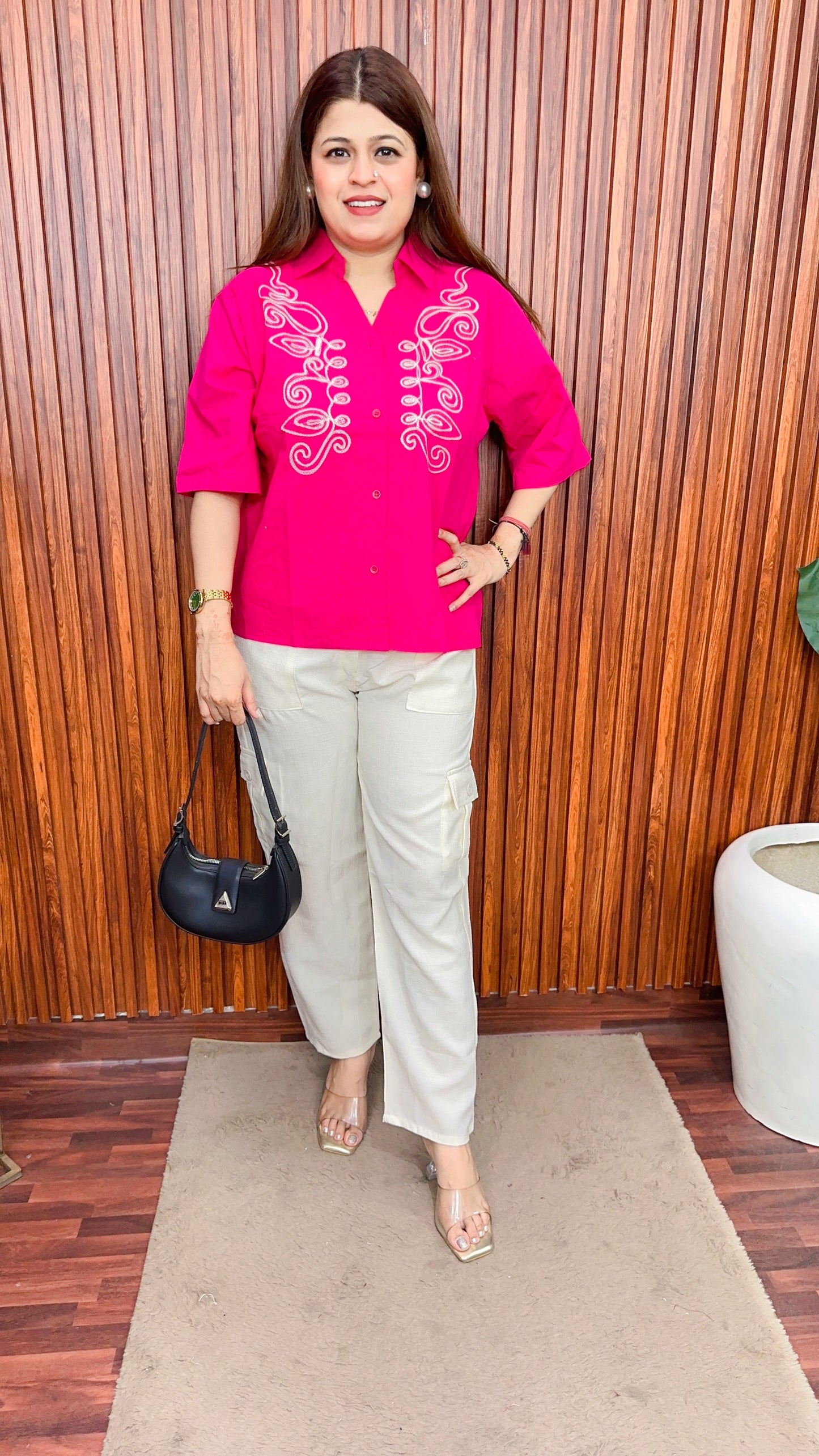 Cargo style White thread coord set