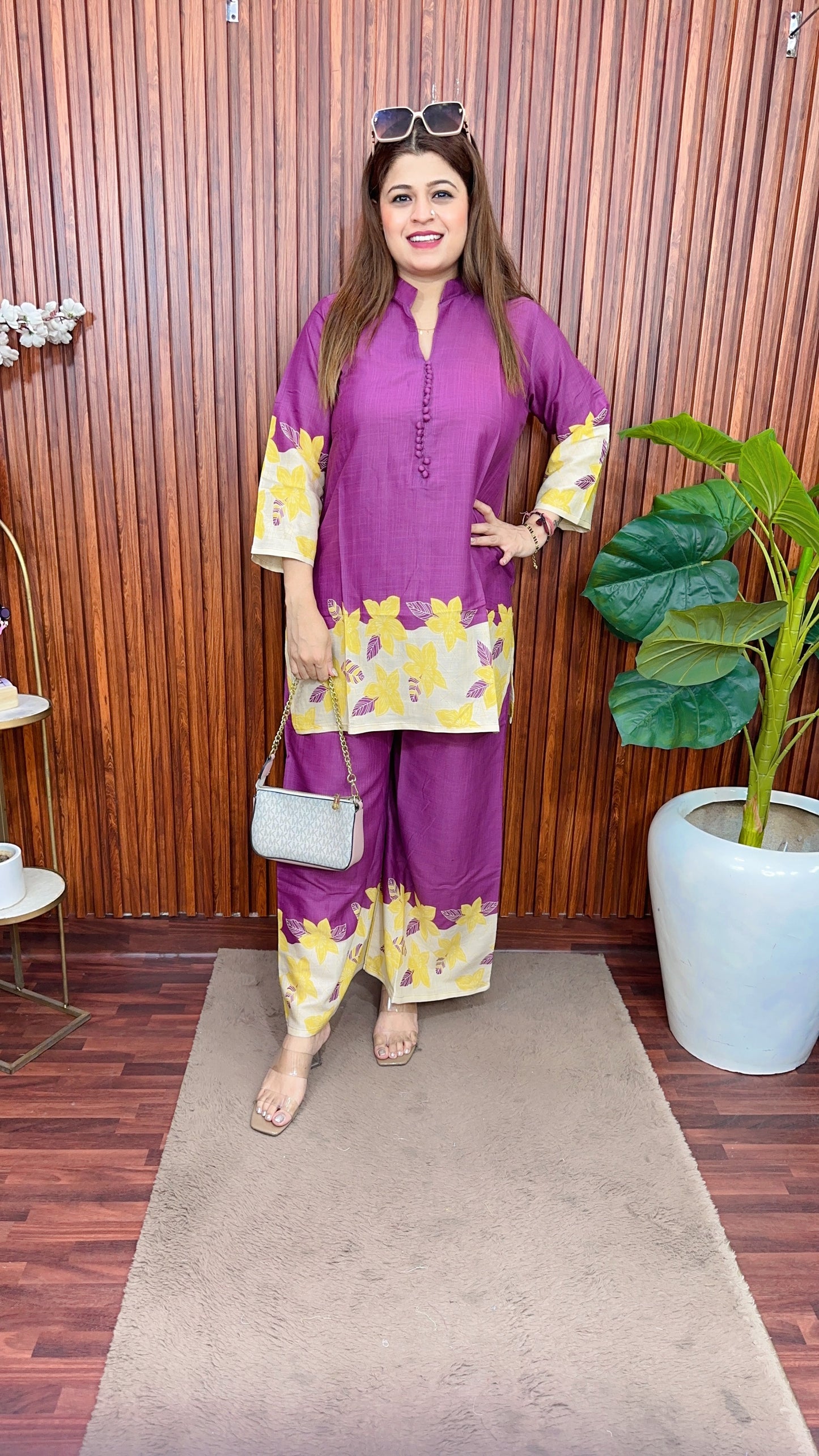 floral Bell bottom style coord set