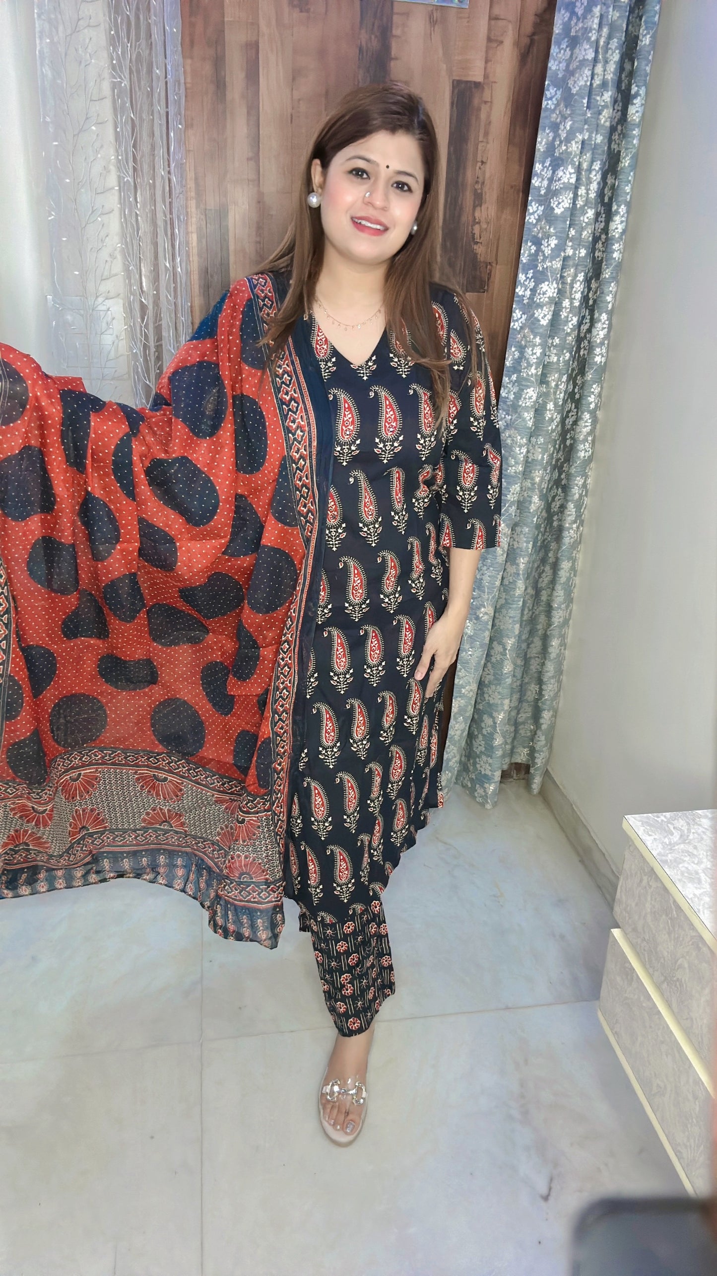 Block print Pure cotton suit