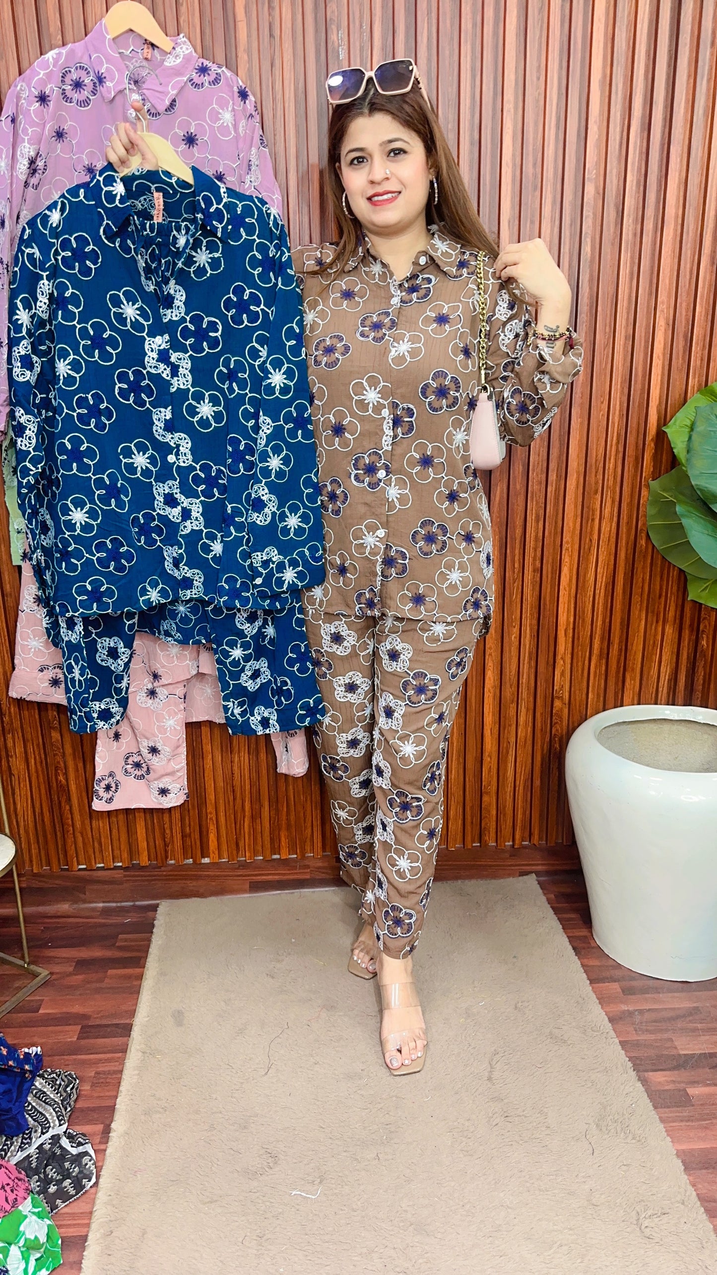 Flower web cotton coord set
