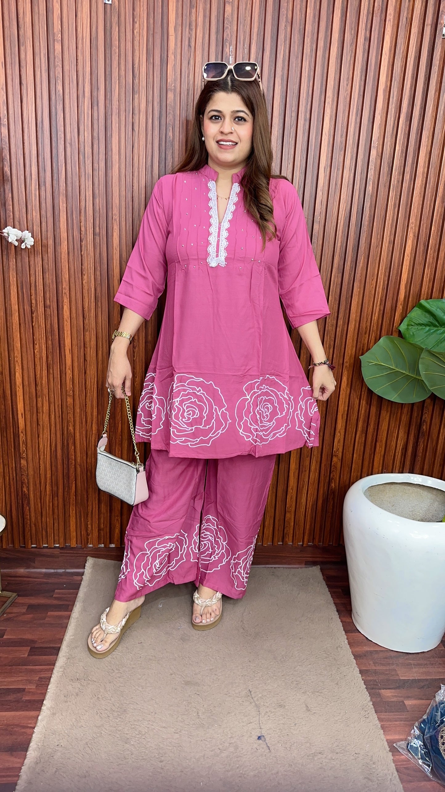 Rose A Line Cotton Coord set