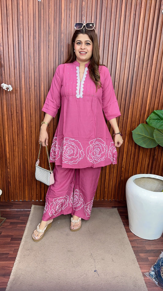 Rose A Line Cotton Coord set