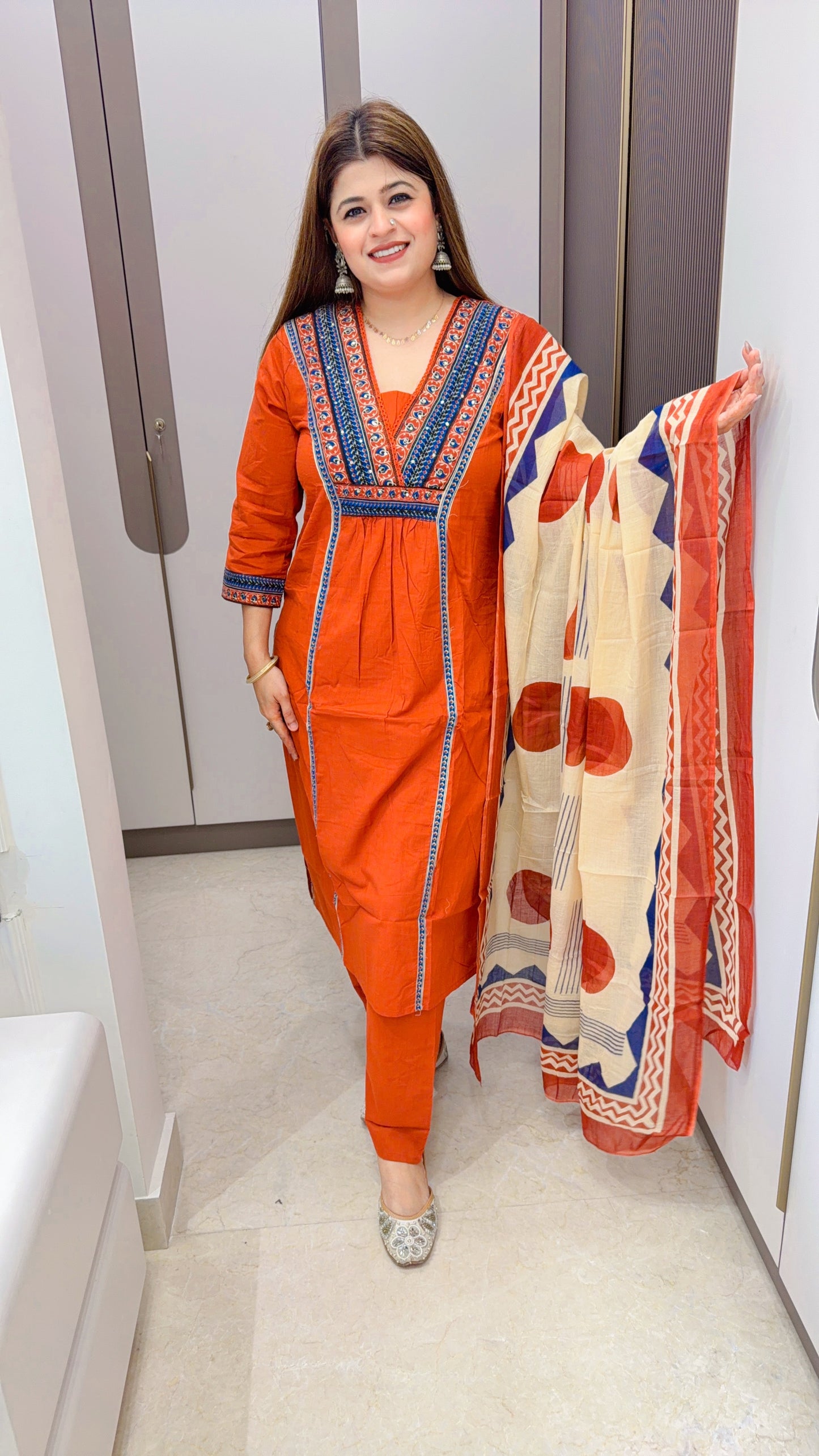 Mul mul pure cotton suit set