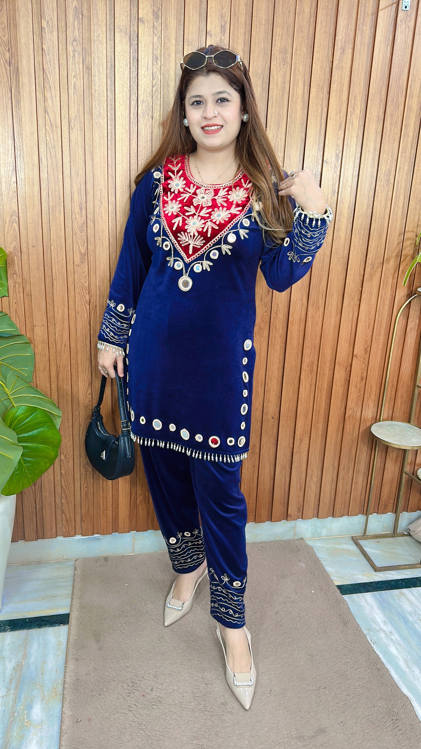 kashmiri Thread Mirror Coord set