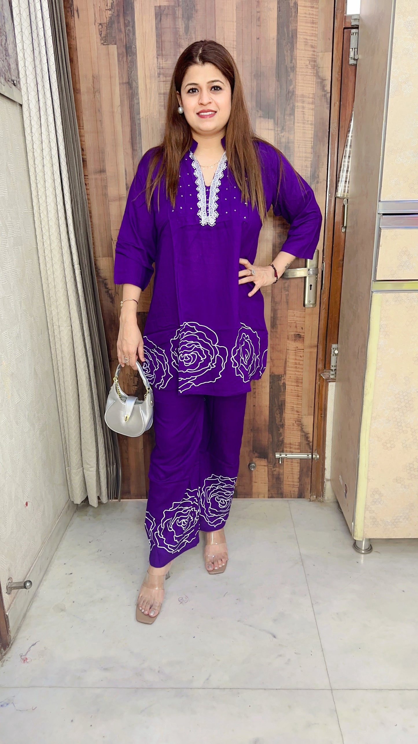 Rose A Line Cotton Coord set