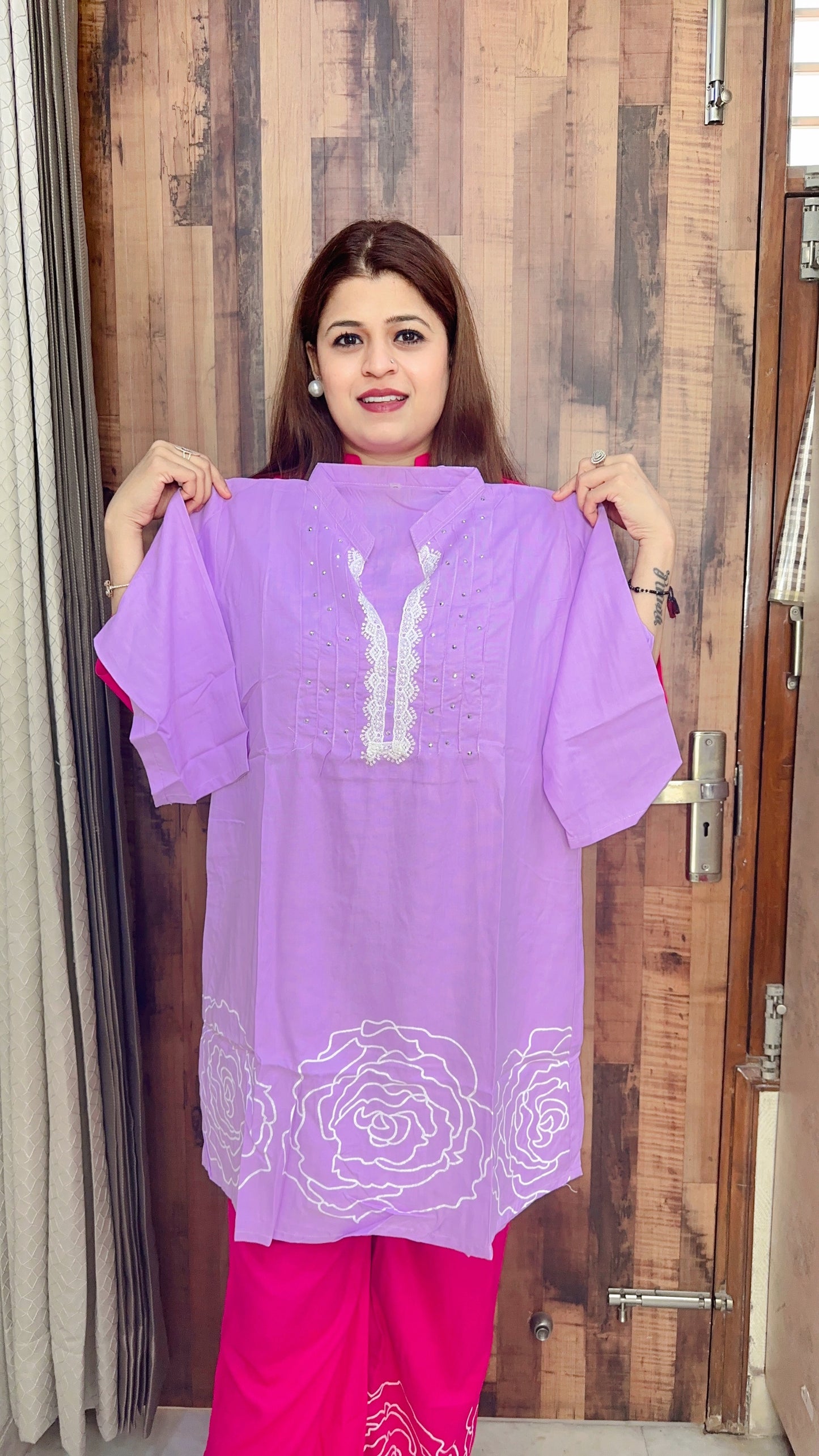 Rose A Line Cotton Coord set