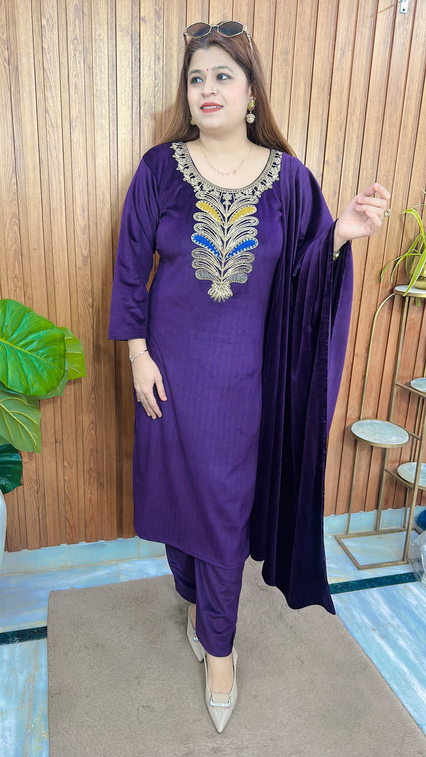 Golden Ambi Velvet Suit