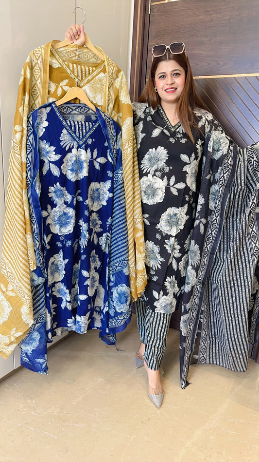 flower print cotton suit set