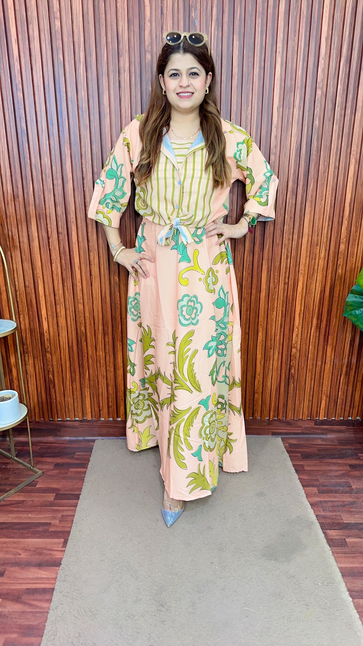 Speghetti Dress with shrug cotton linen