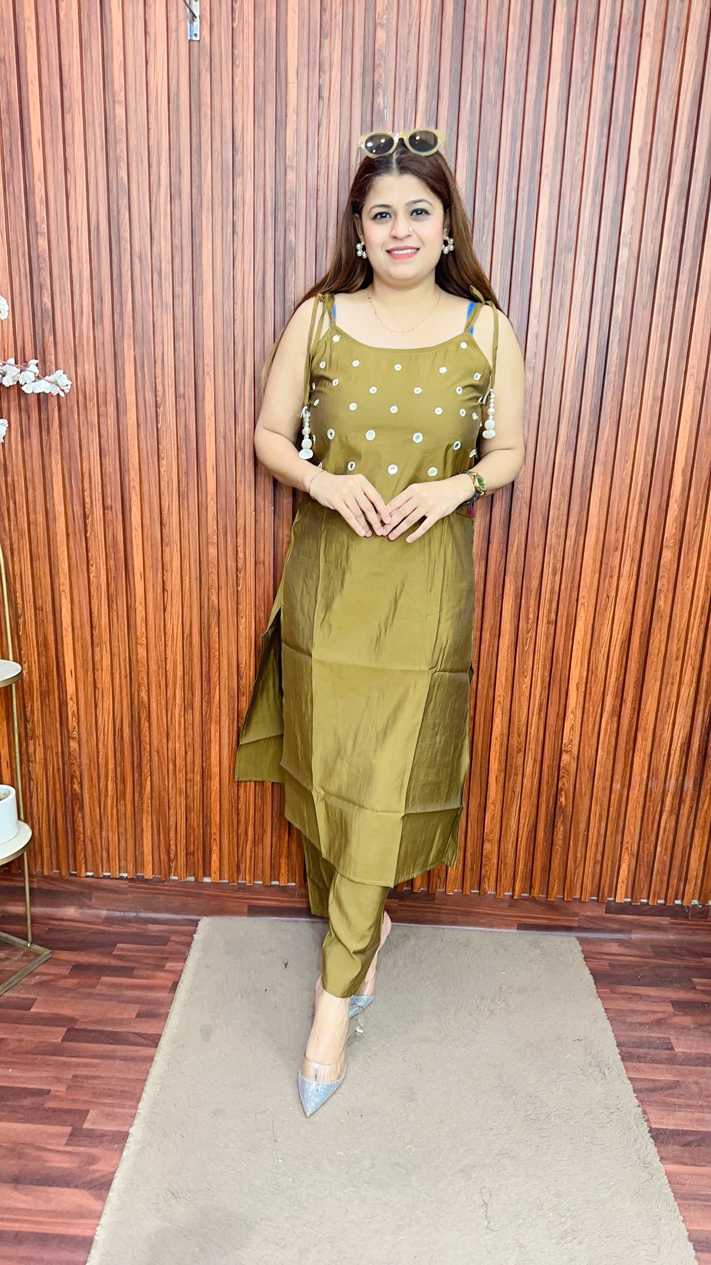 Knot Strap Kurta Set