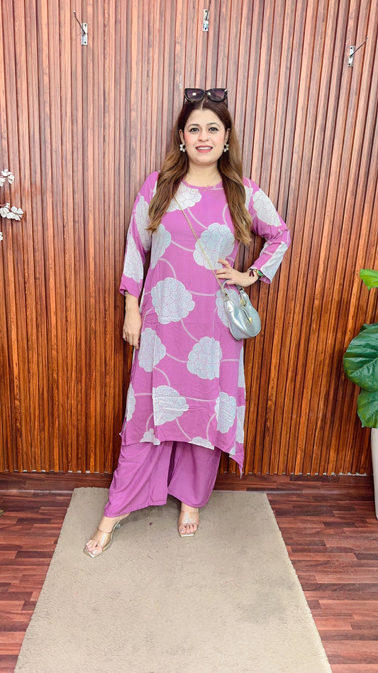 C Cut floral kurta set