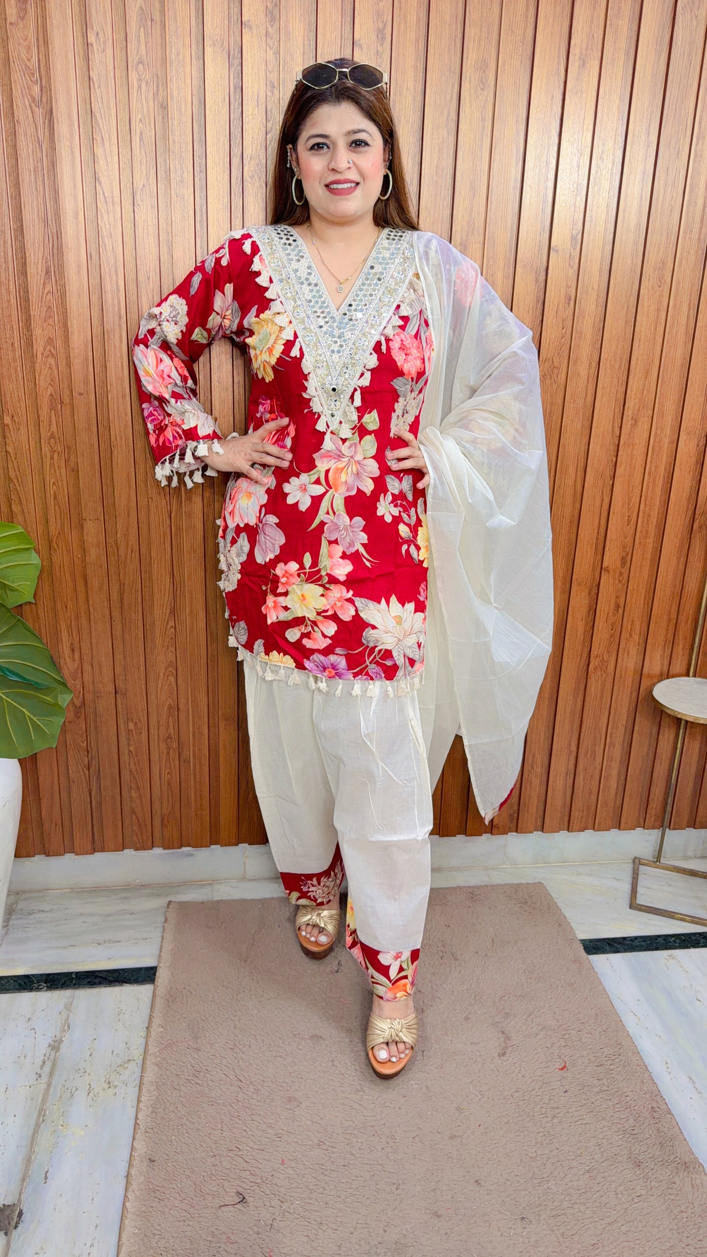 Kimara Mirror Farshi Three Piece Suit