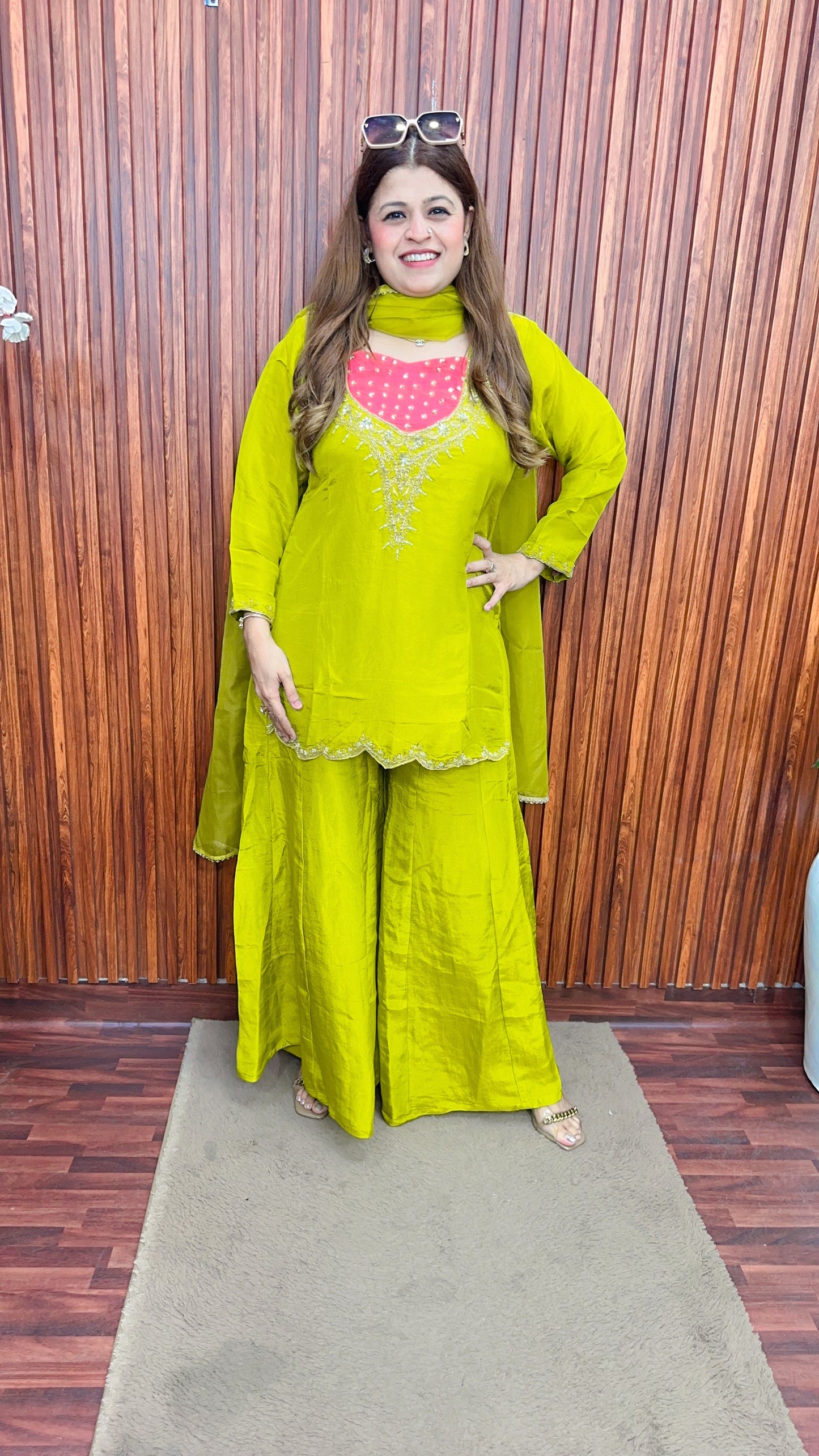 Rangrez Premium divider sharara suit