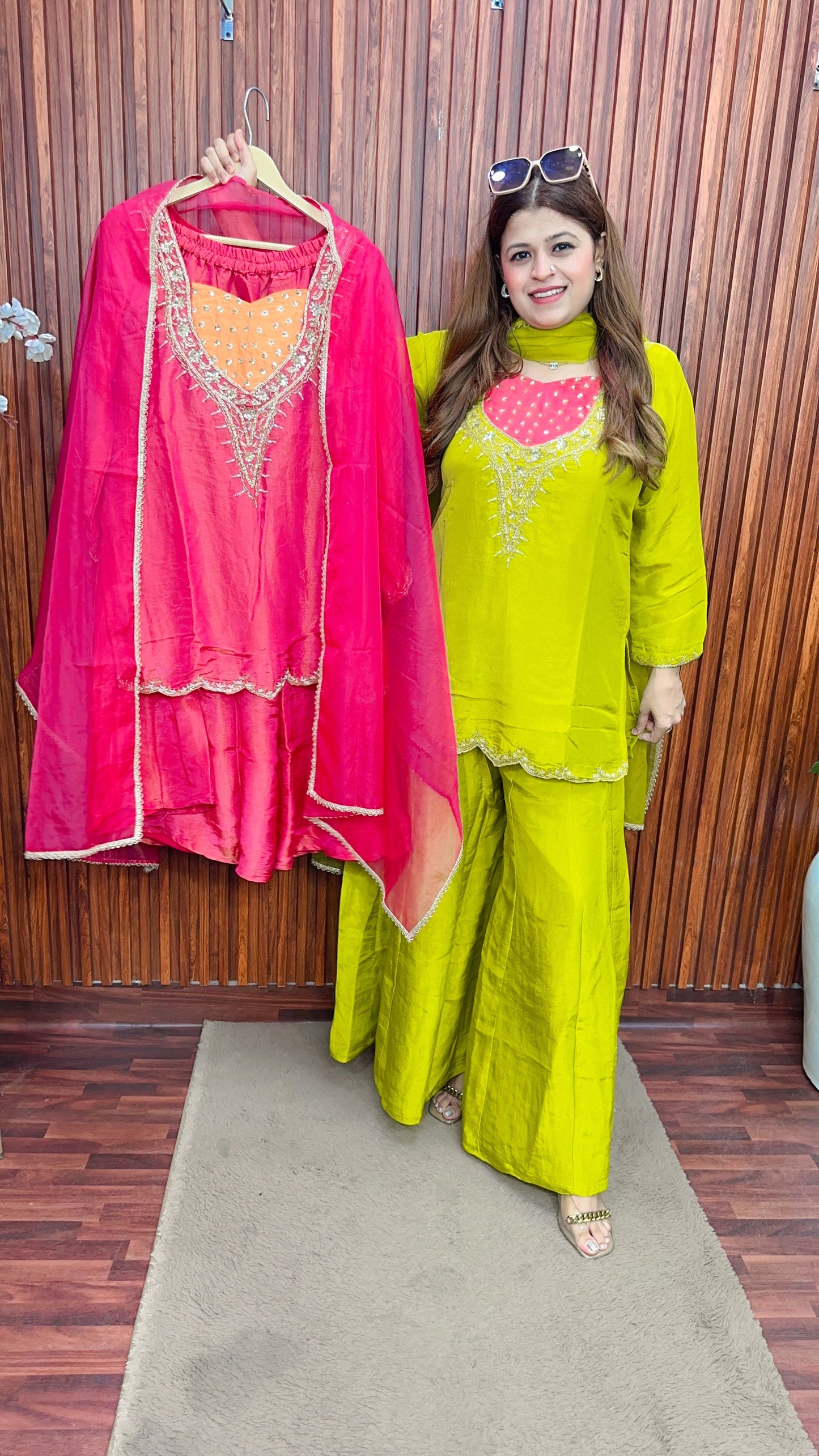 Rangrez Premium divider sharara suit