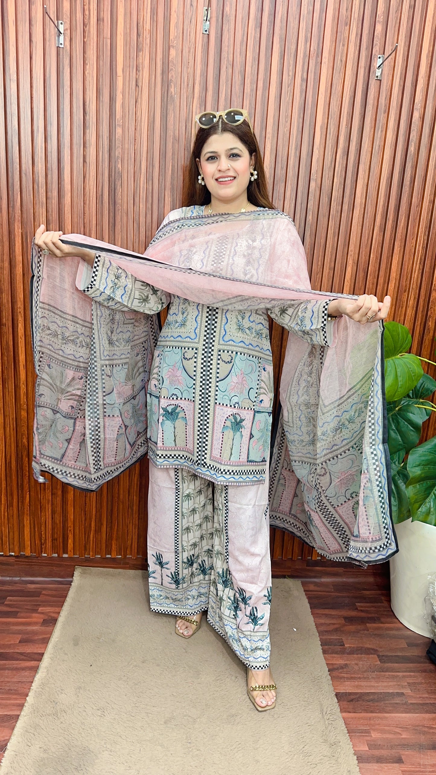 Classic Digital short kurta with dupatta set
