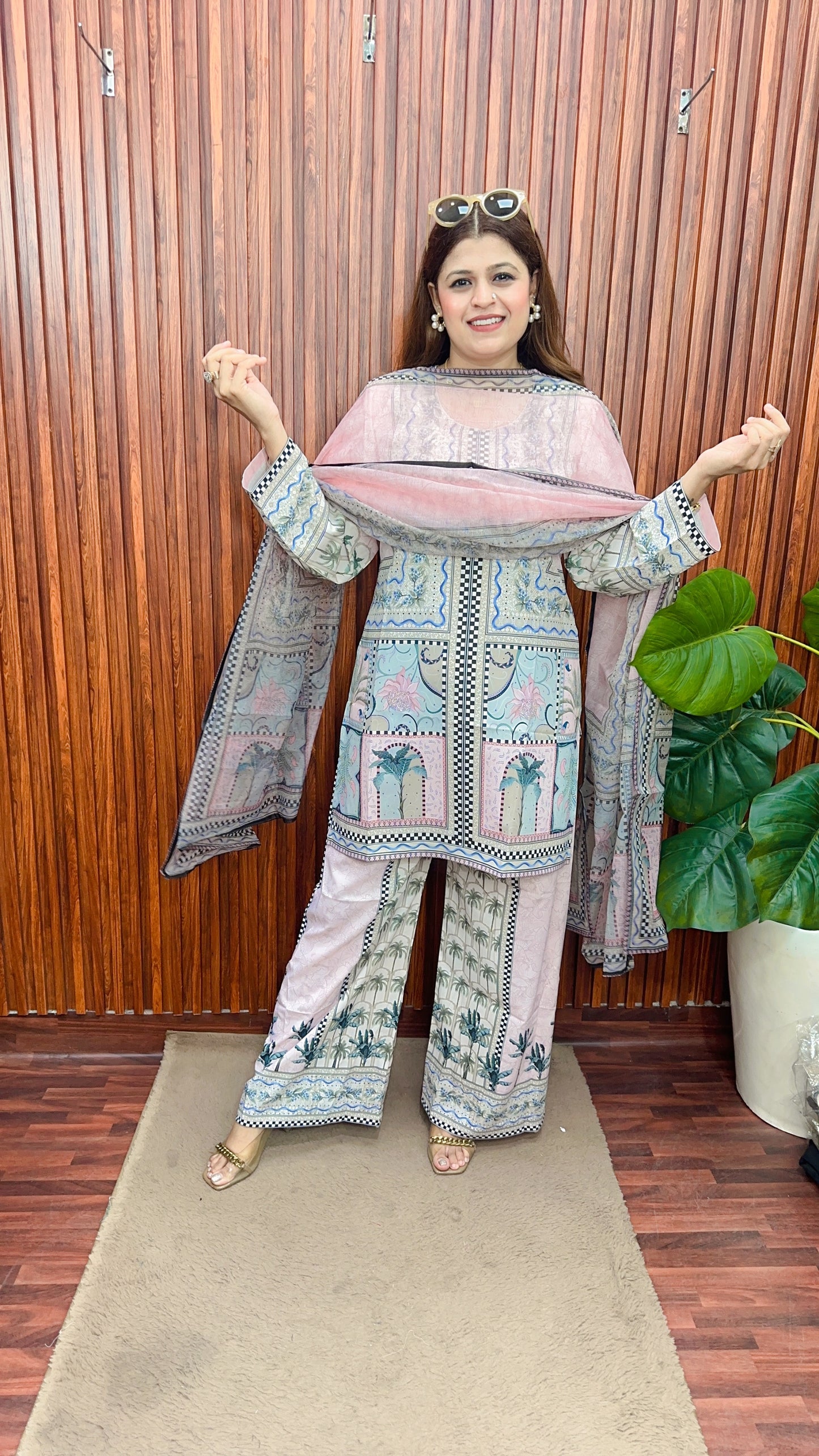 Classic Digital short kurta with dupatta set