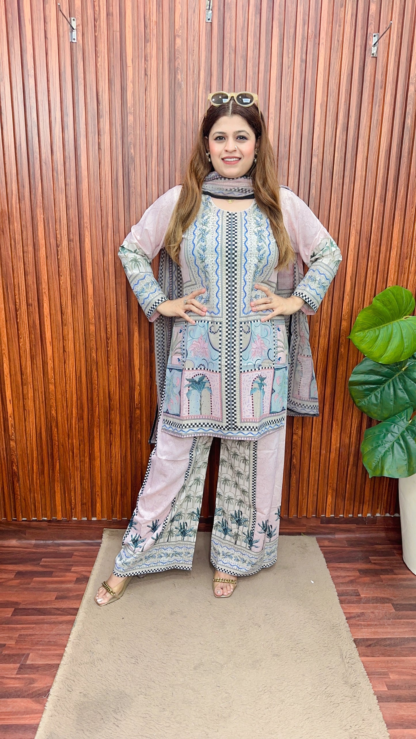 Classic Digital short kurta with dupatta set