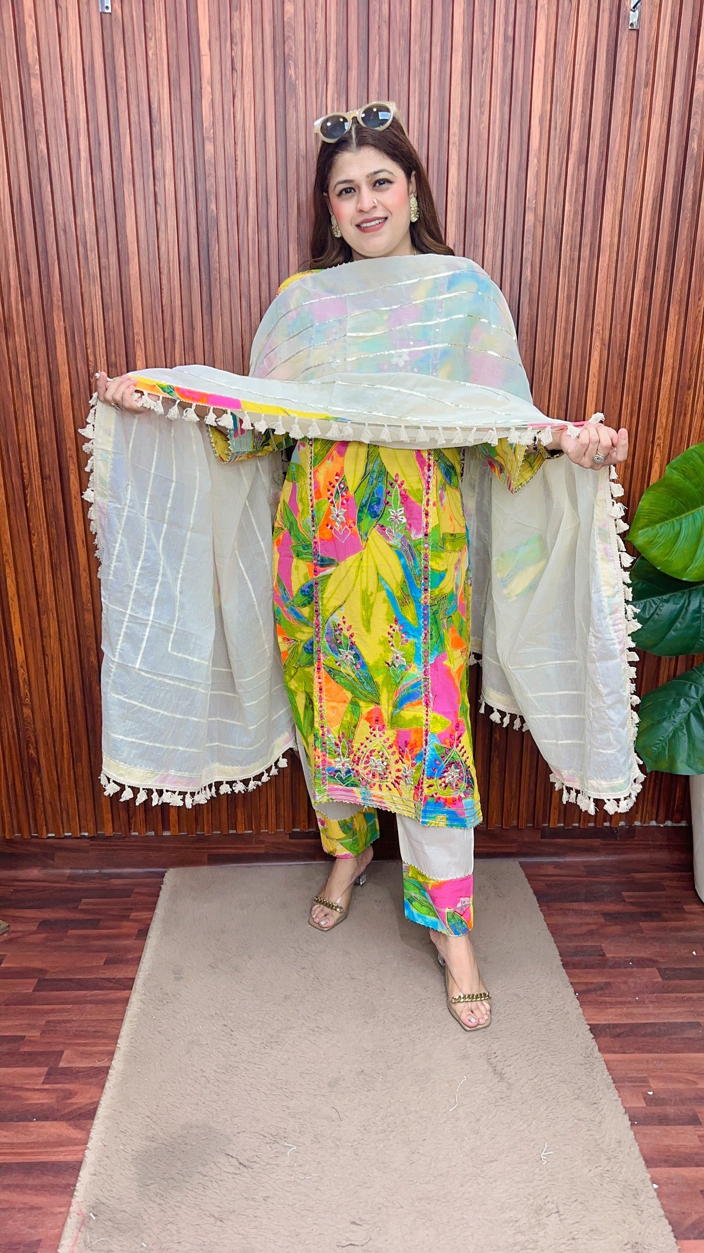 Premium gota patti Mirror work suit