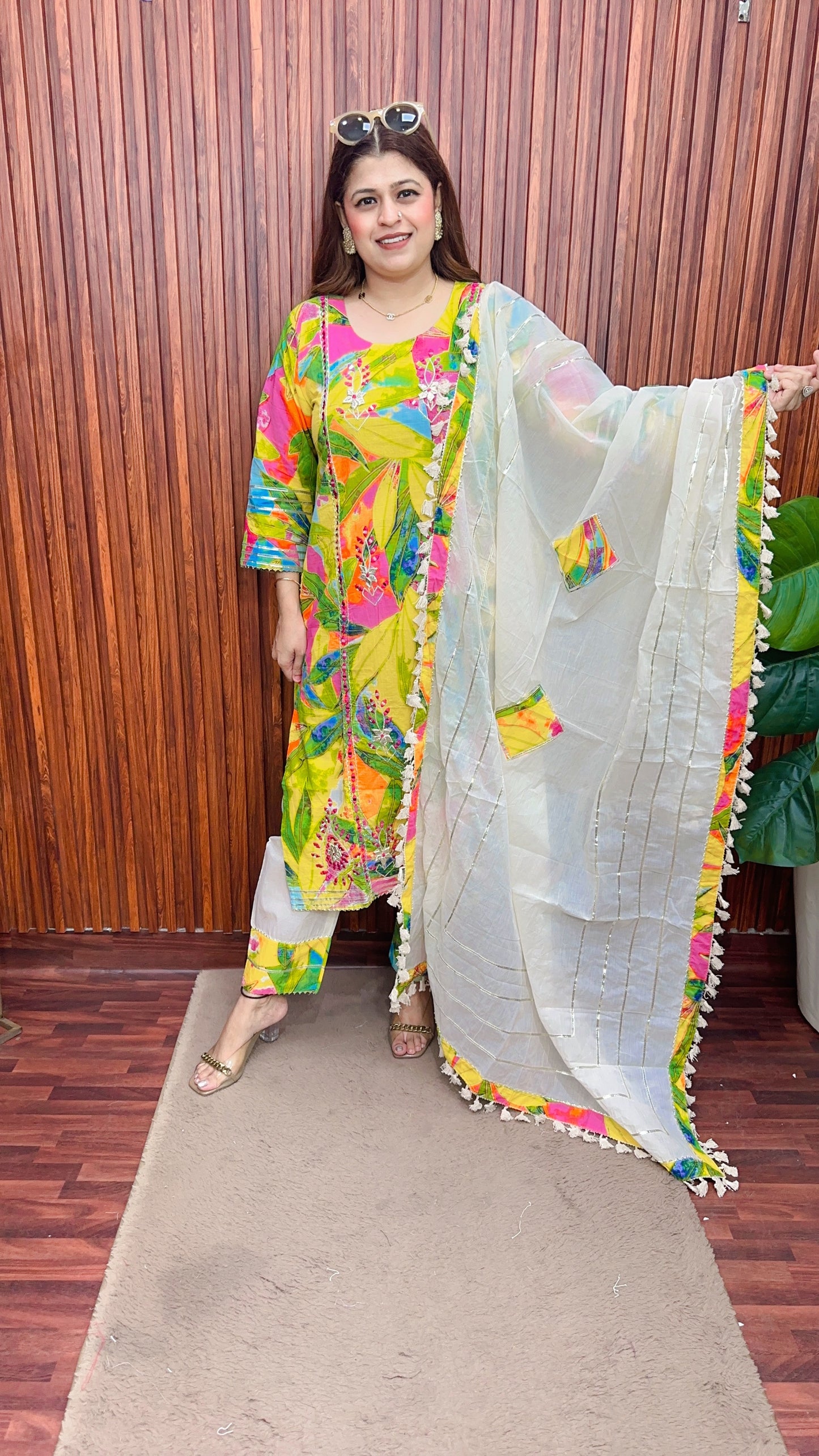 Premium gota patti Mirror work suit