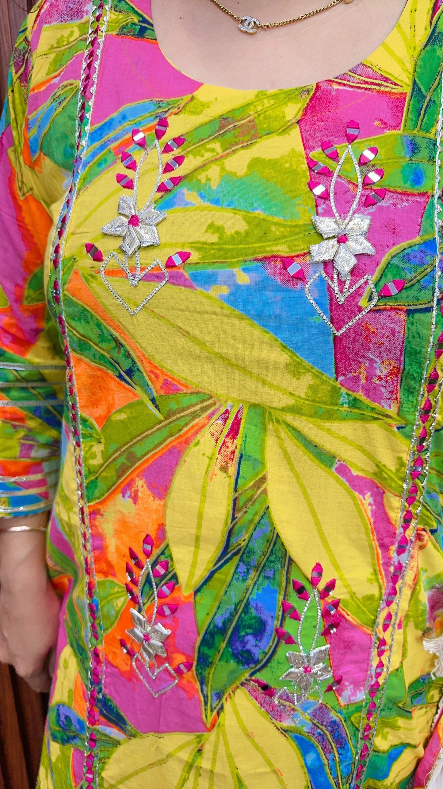 Premium gota patti Mirror work suit