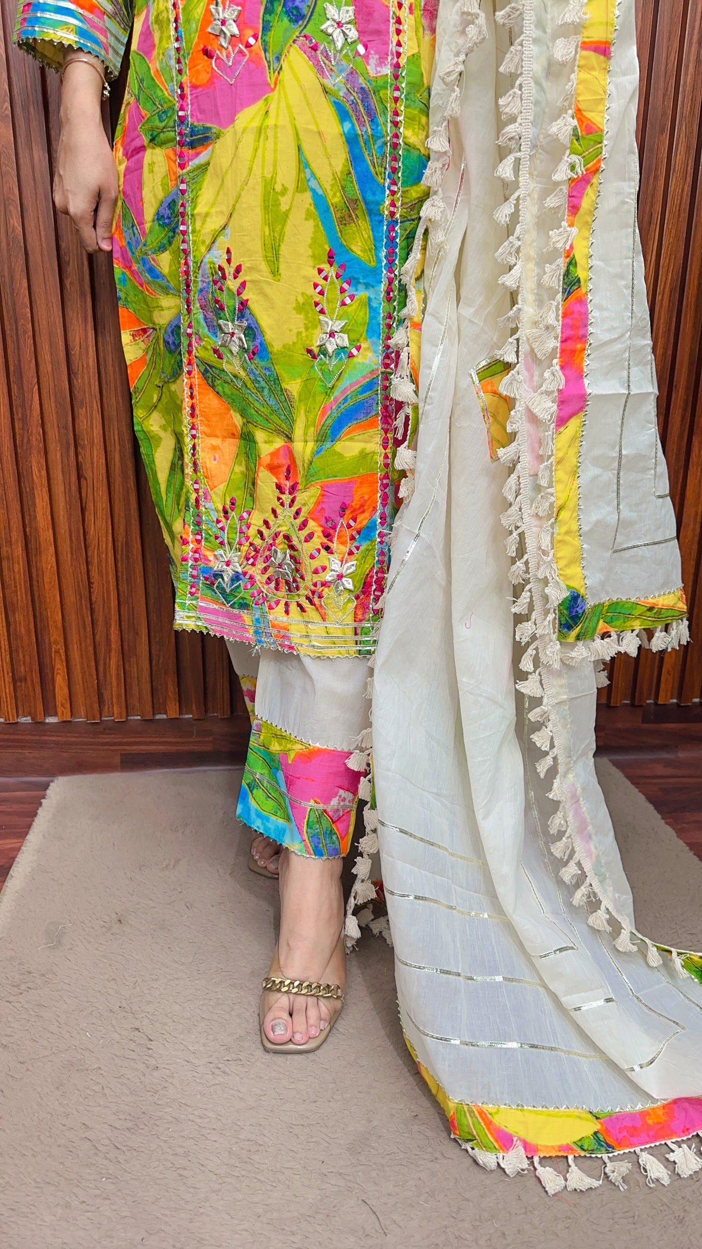 Premium gota patti Mirror work suit