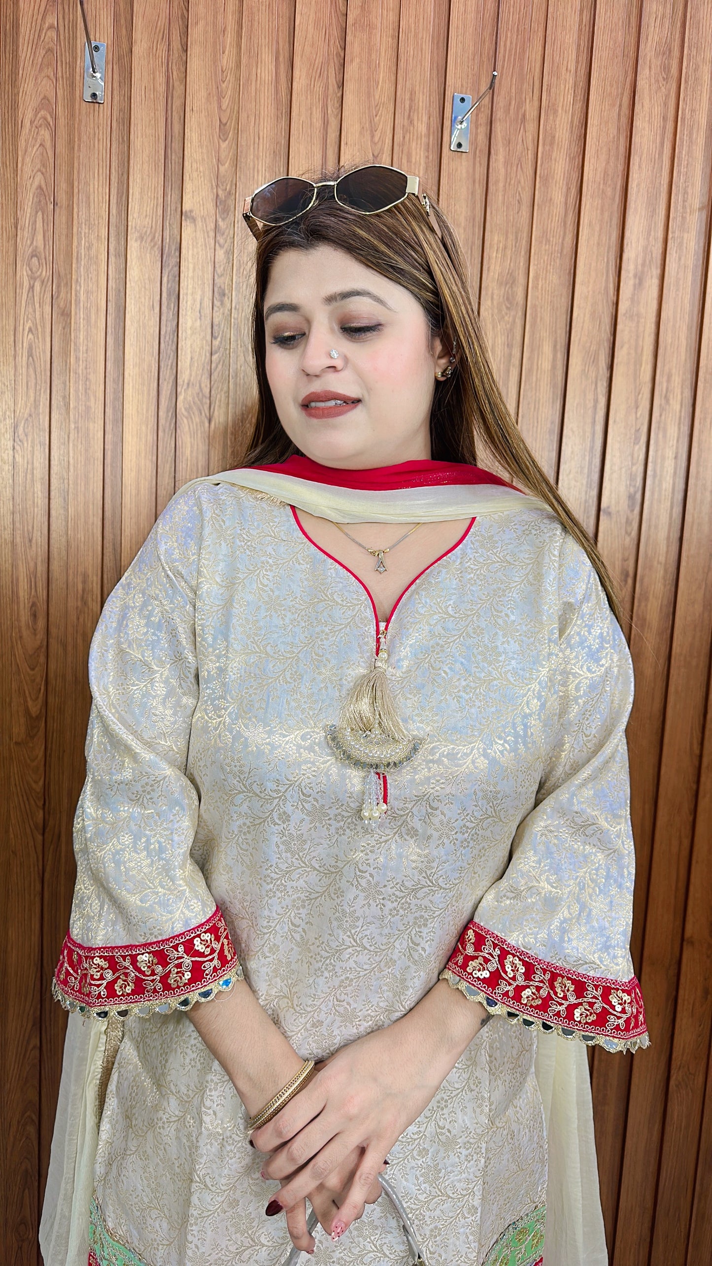 Inara Brocade Three Piece Suit