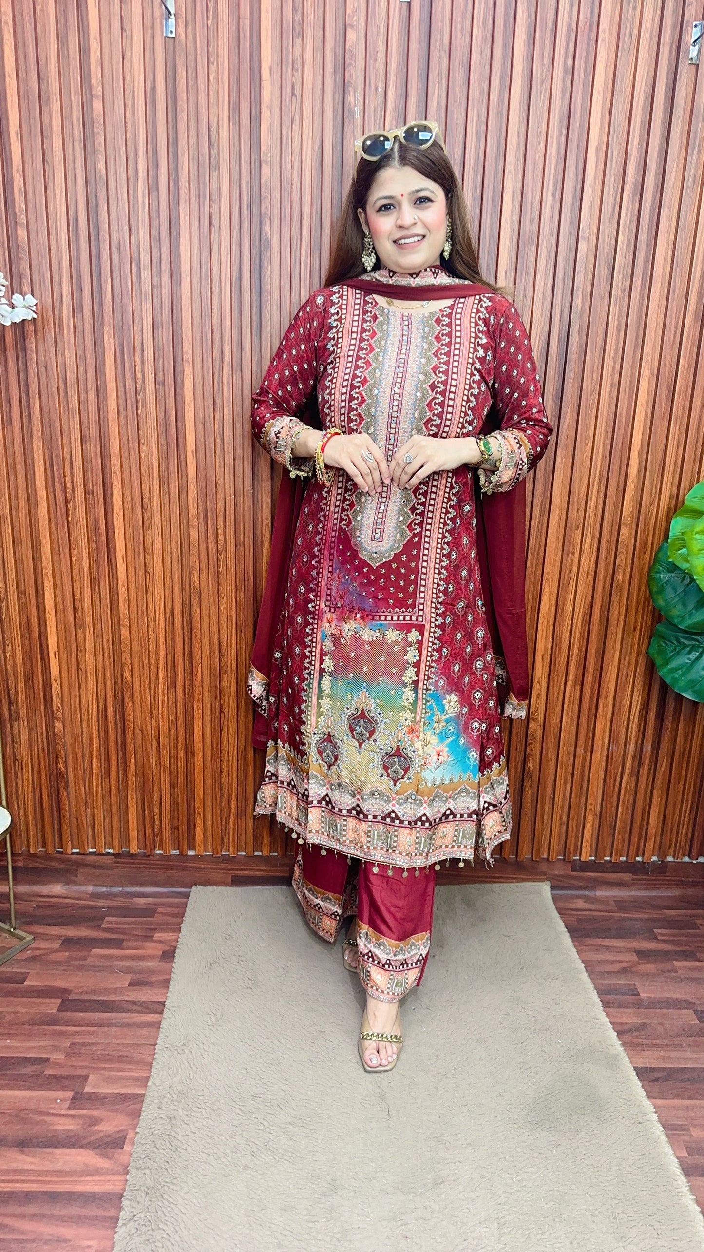 Premium Digital C Cut Partywear Suit