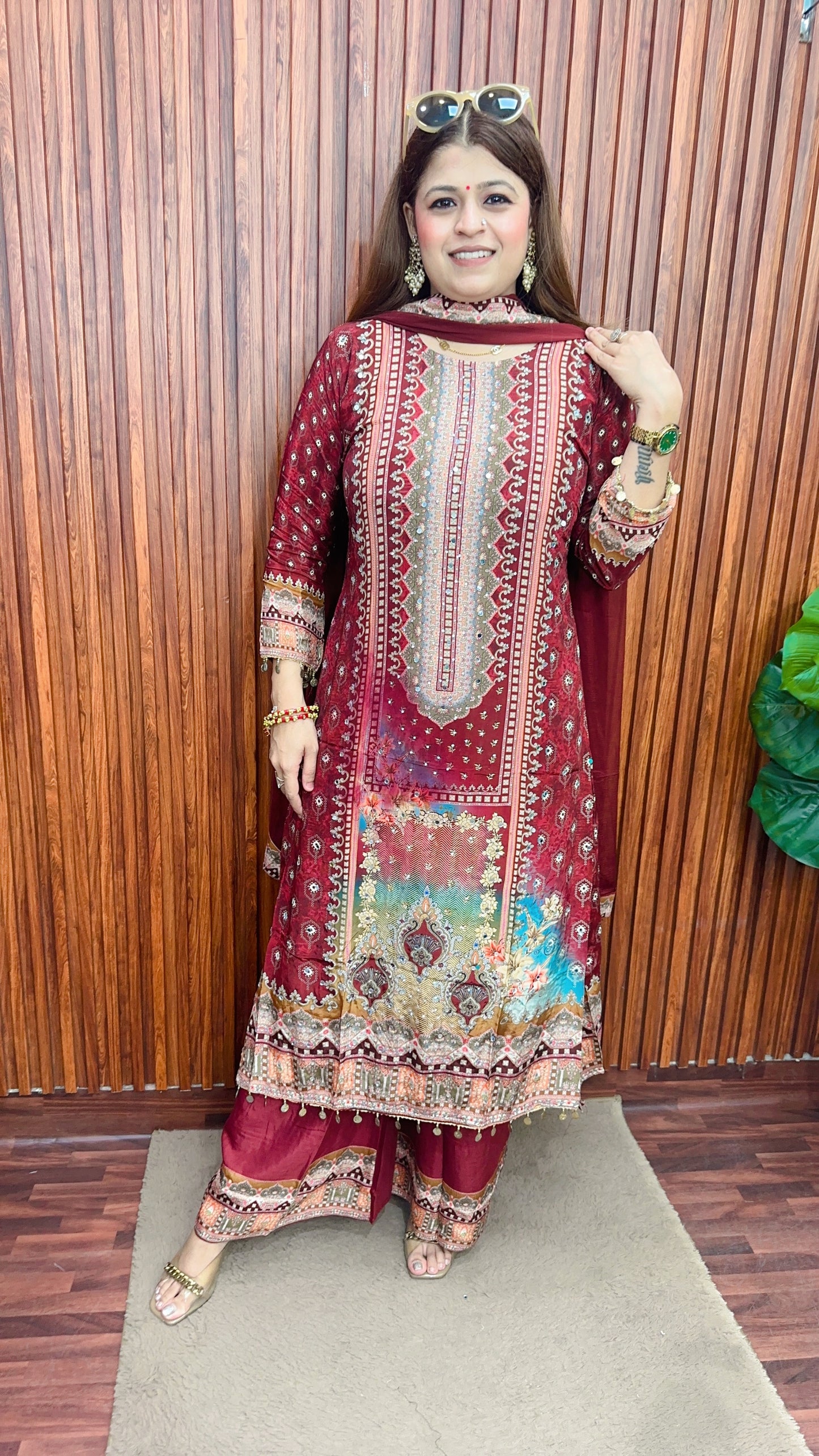 Premium Digital C Cut Partywear Suit