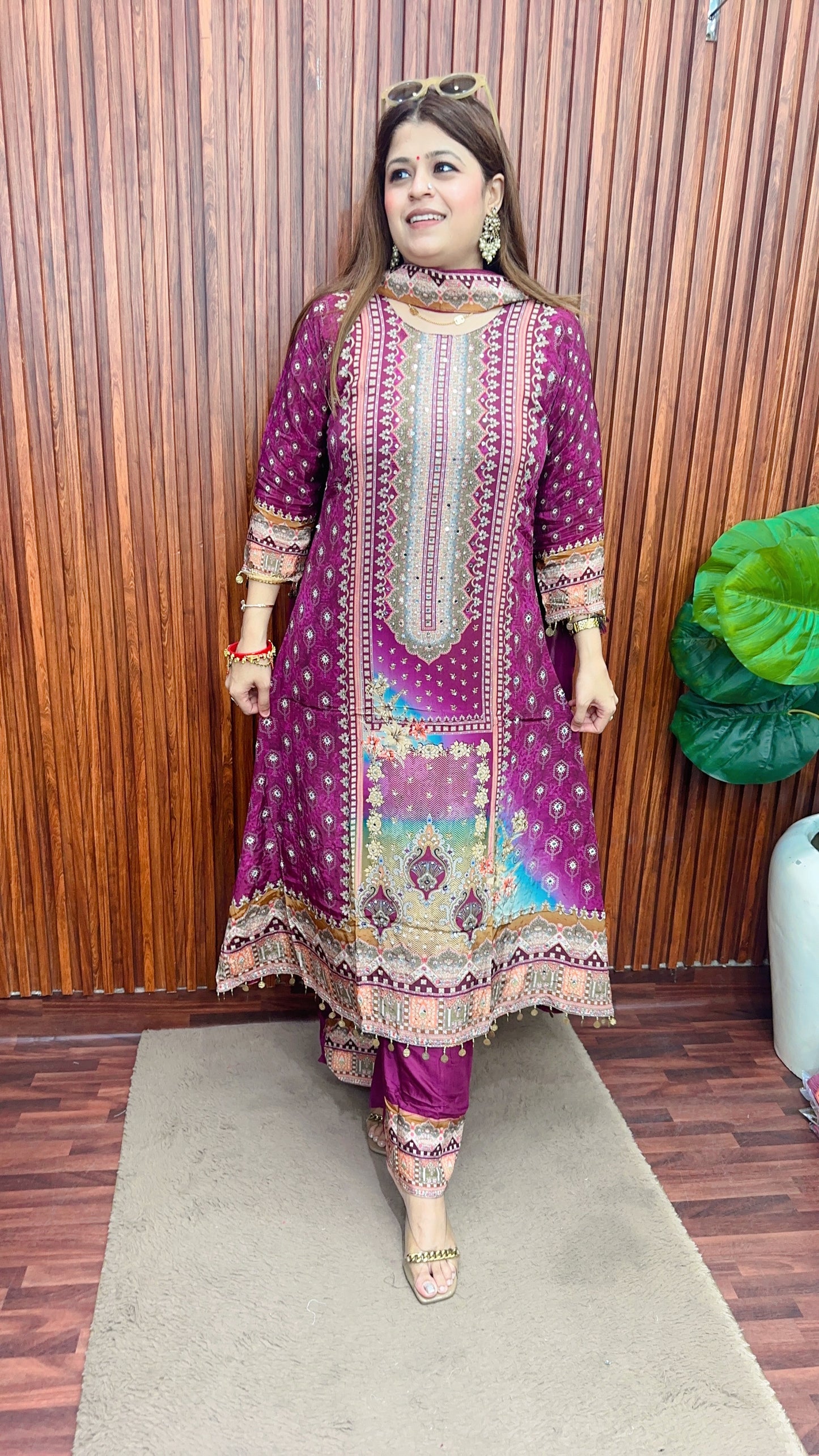 Premium Digital C Cut Partywear Suit