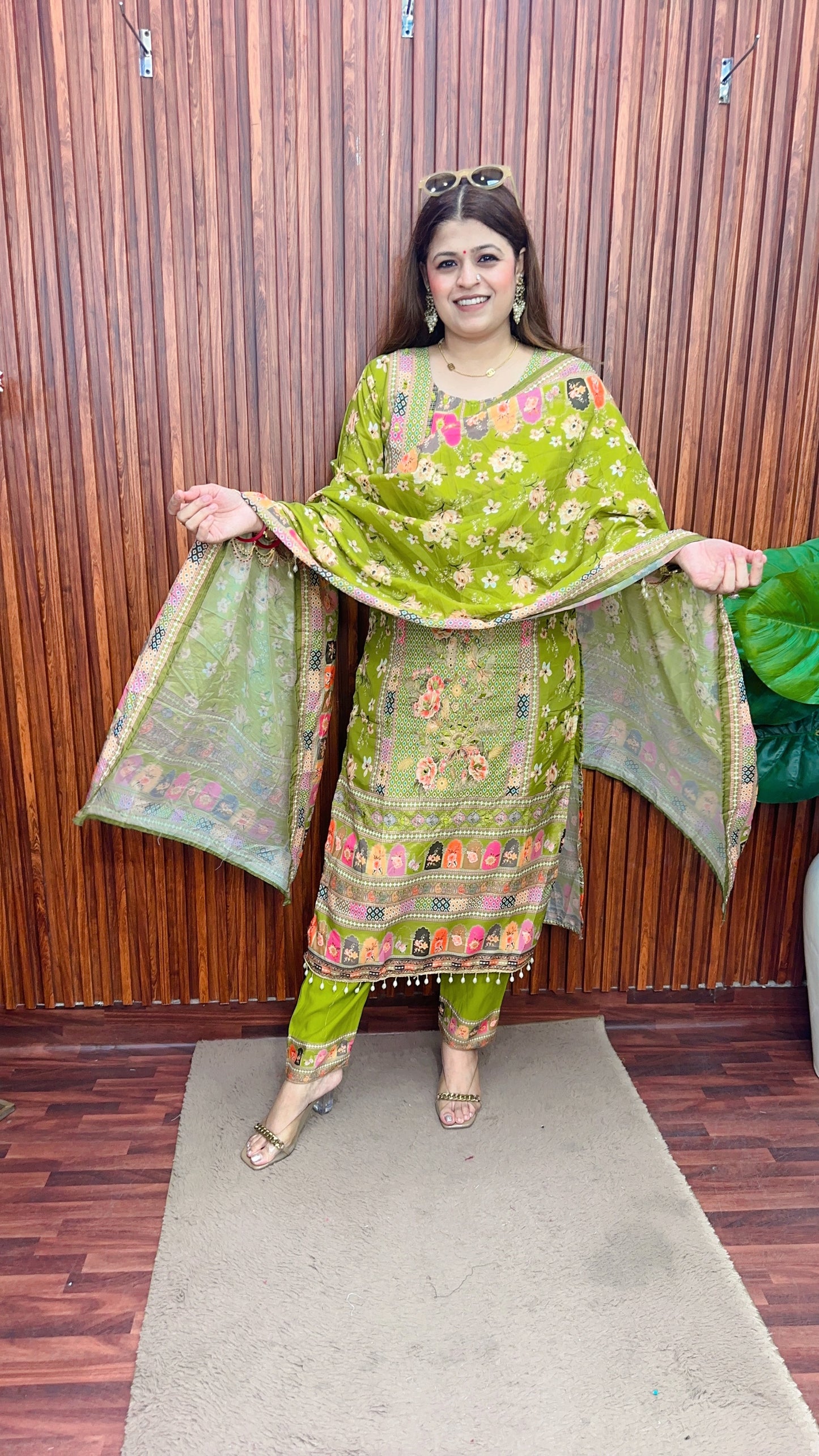 Haryali Digital Teej Suit