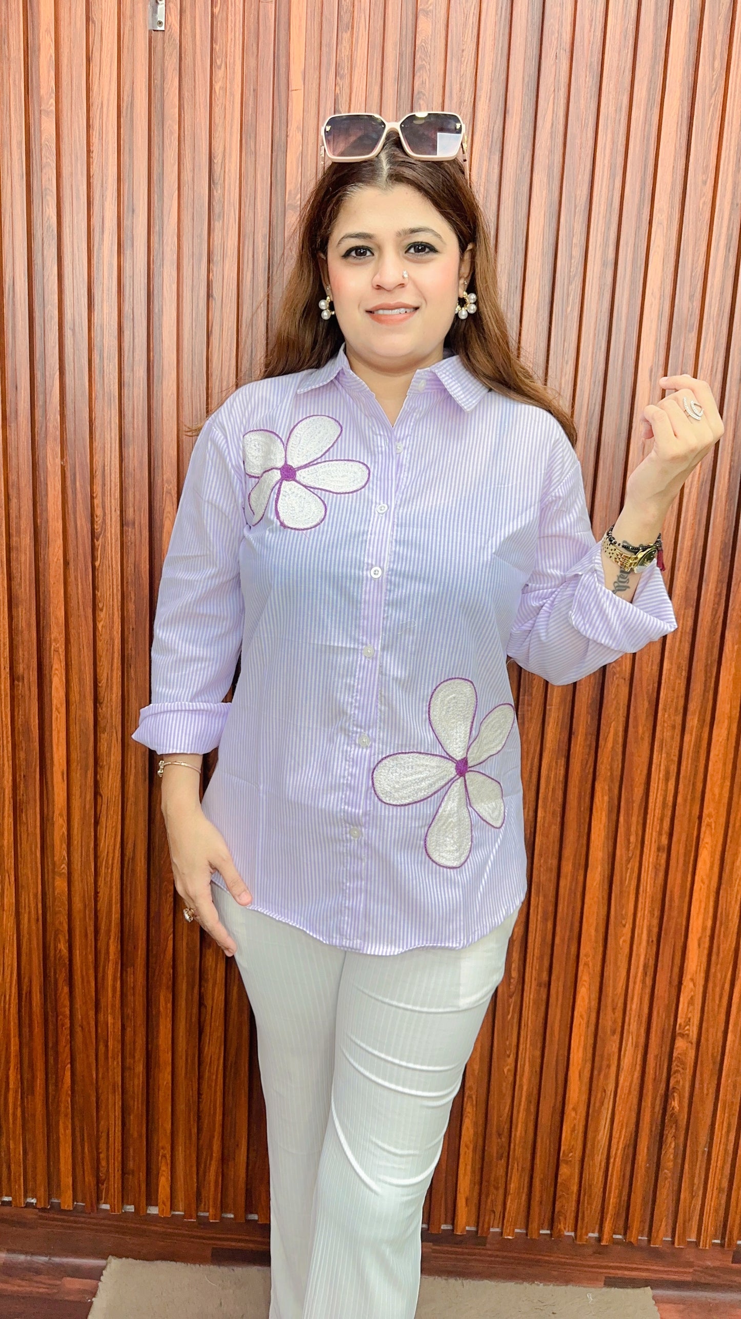 Flower Strip shirts