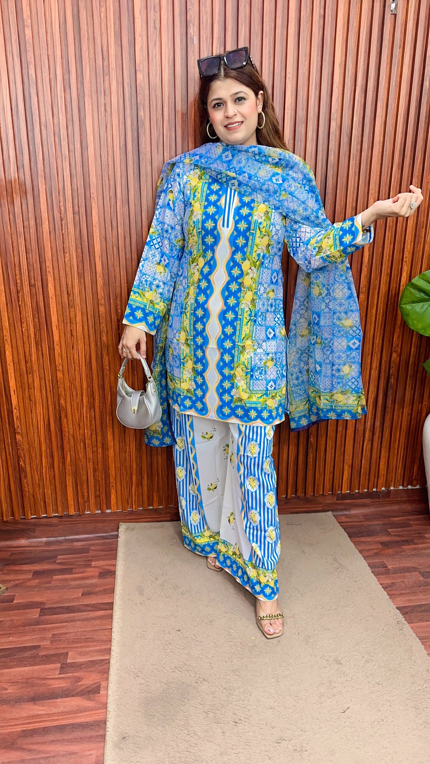Classic Digital short kurta with dupatta set