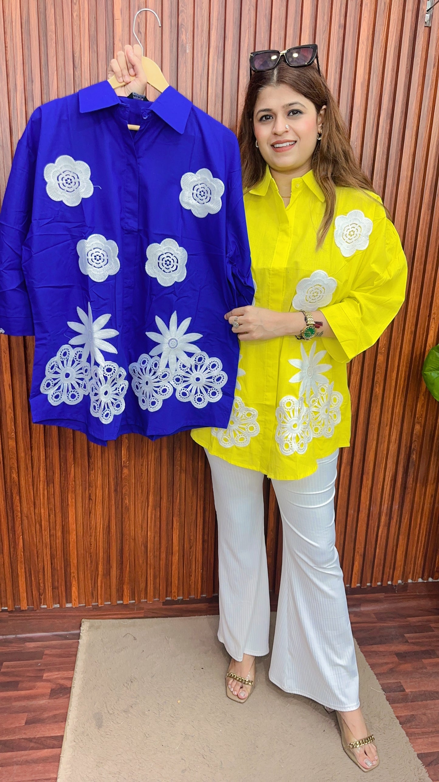 Cotton flower shirt