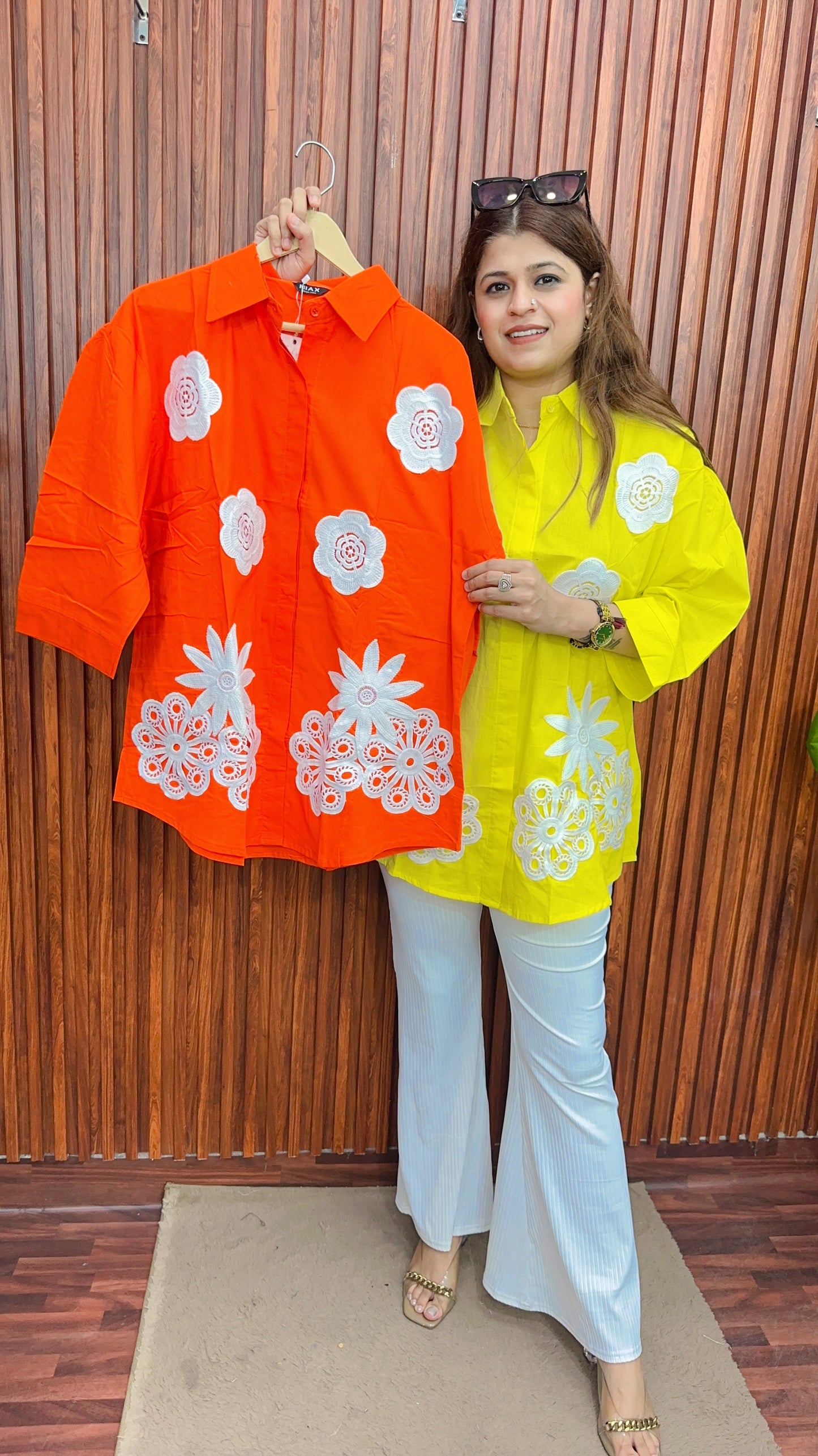Cotton flower shirt