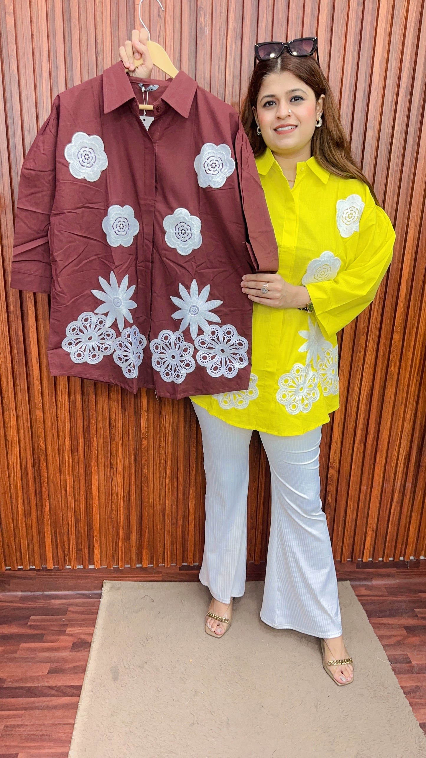 Cotton flower shirt