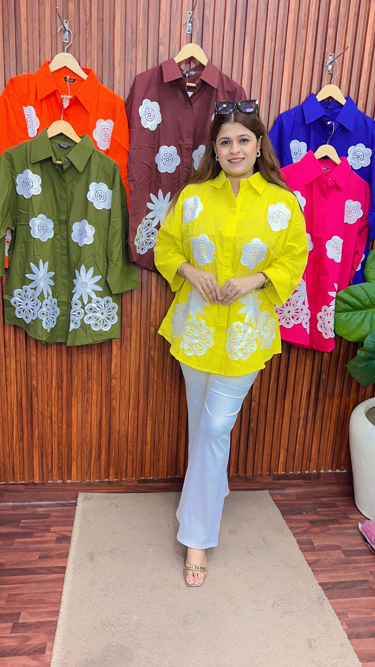 Cotton flower shirt