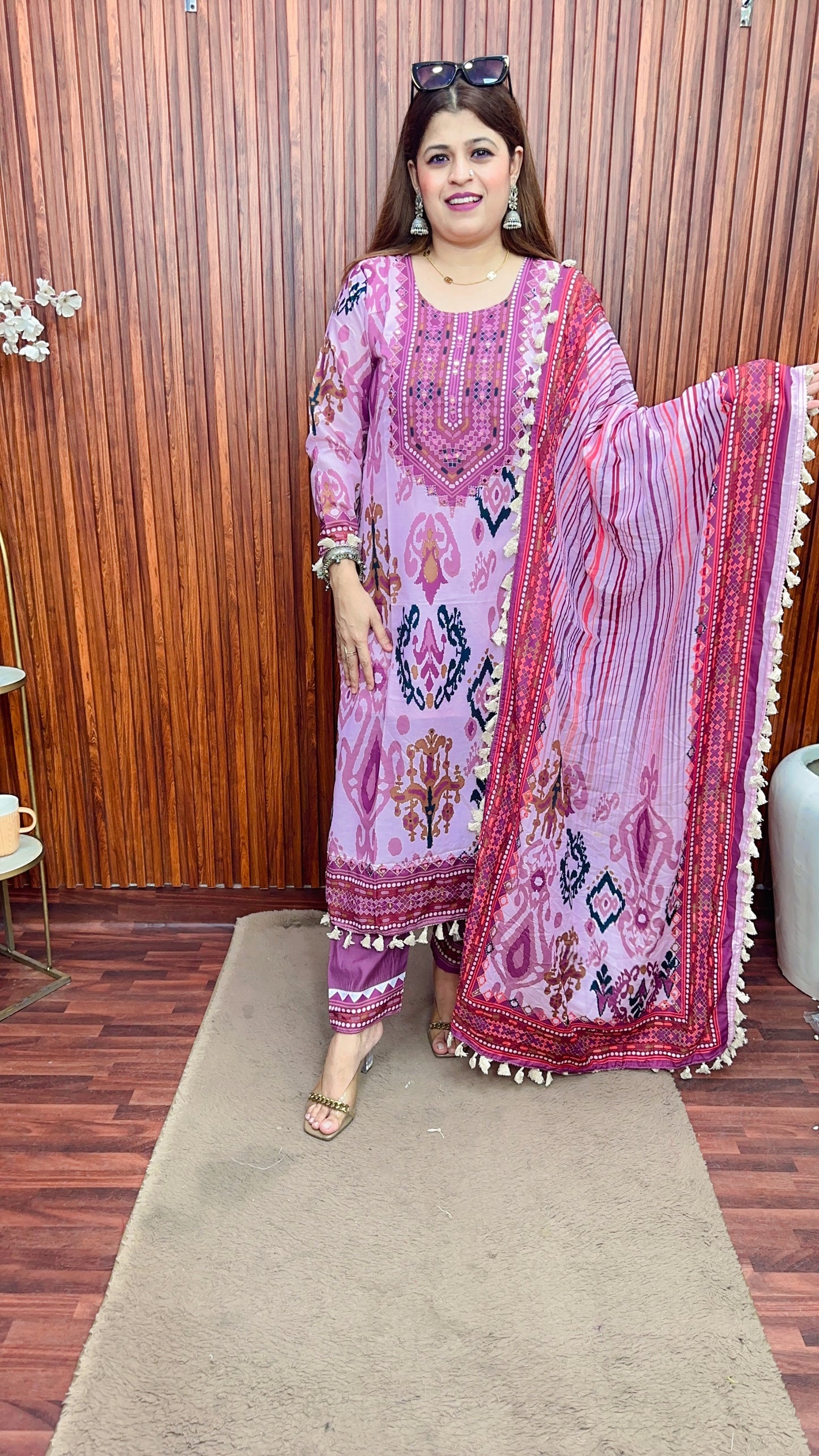 Mirror Patola Muslin suit