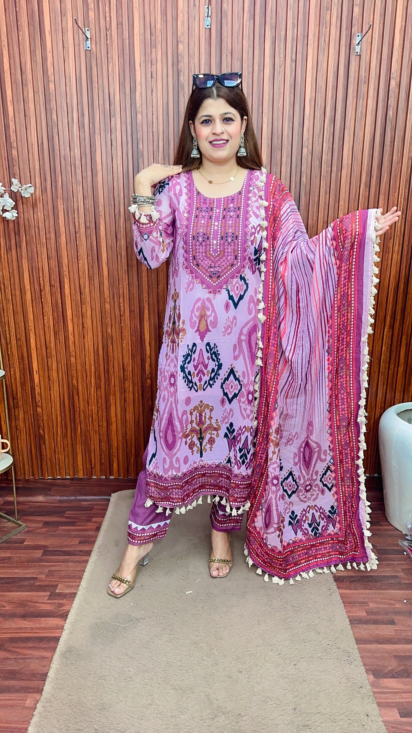 Mirror Patola Muslin suit
