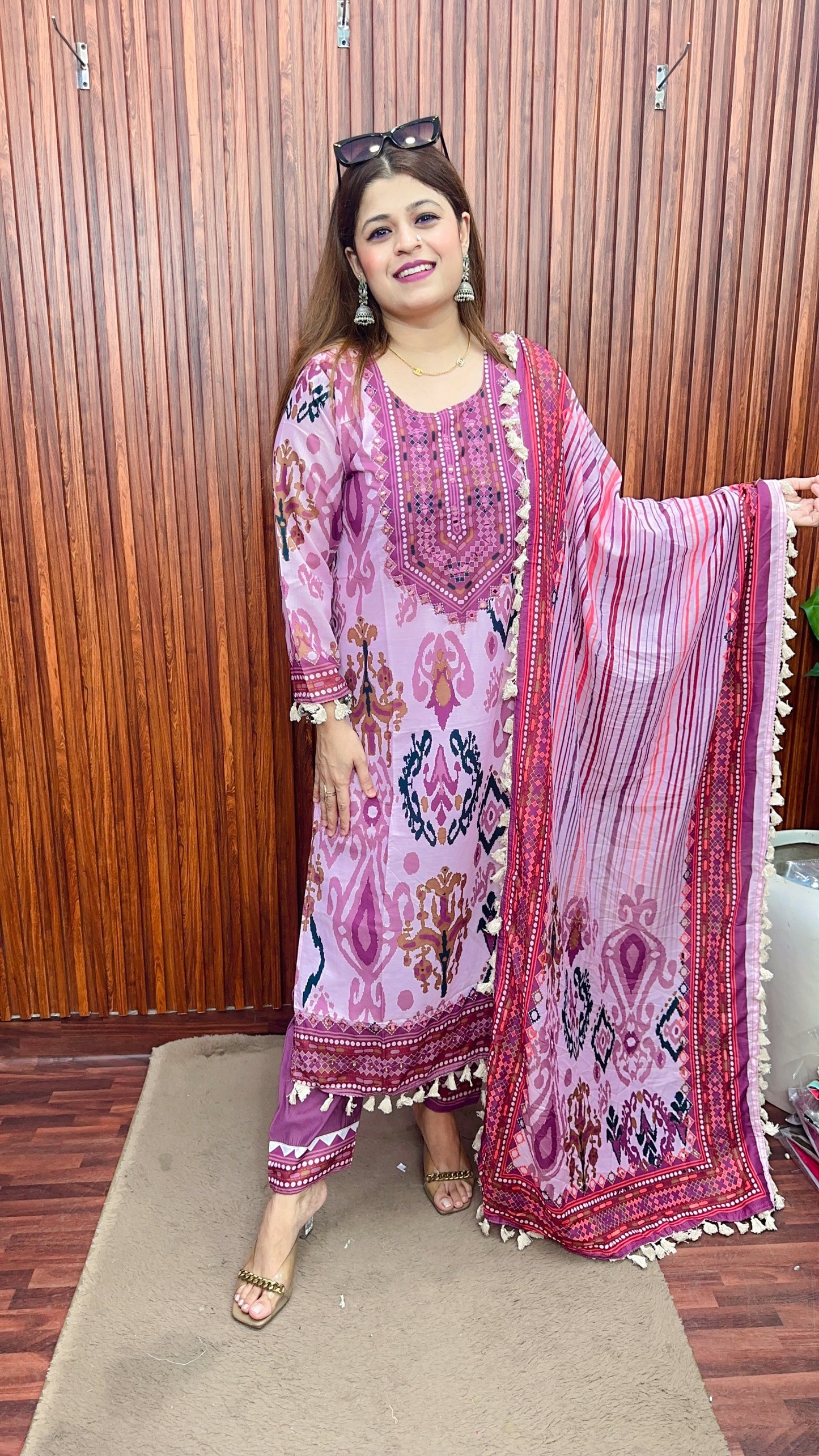 Mirror Patola Muslin suit